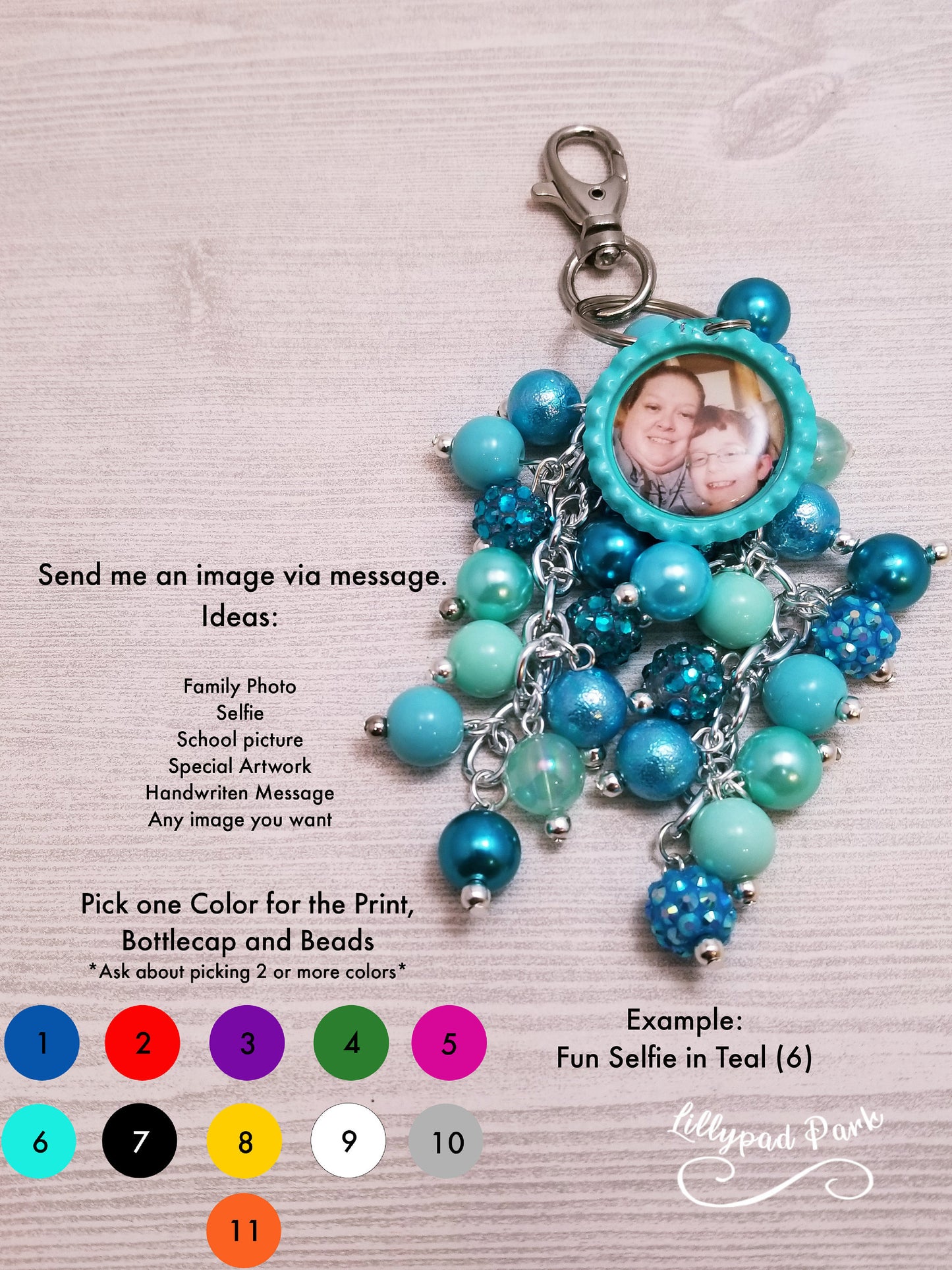 Photo Custom made Purse Charm