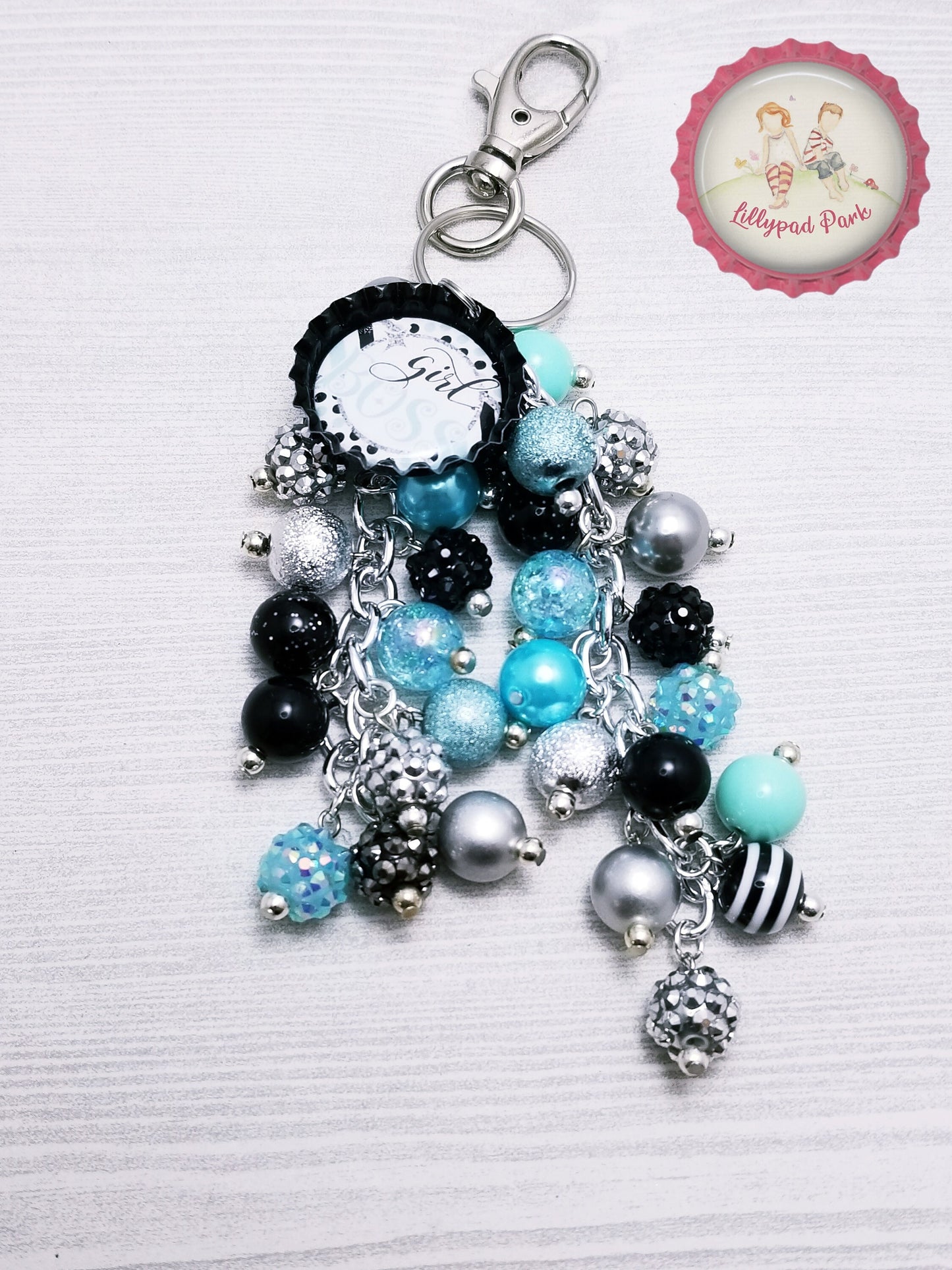 Girl Boss Midnight Teal Purse Charm