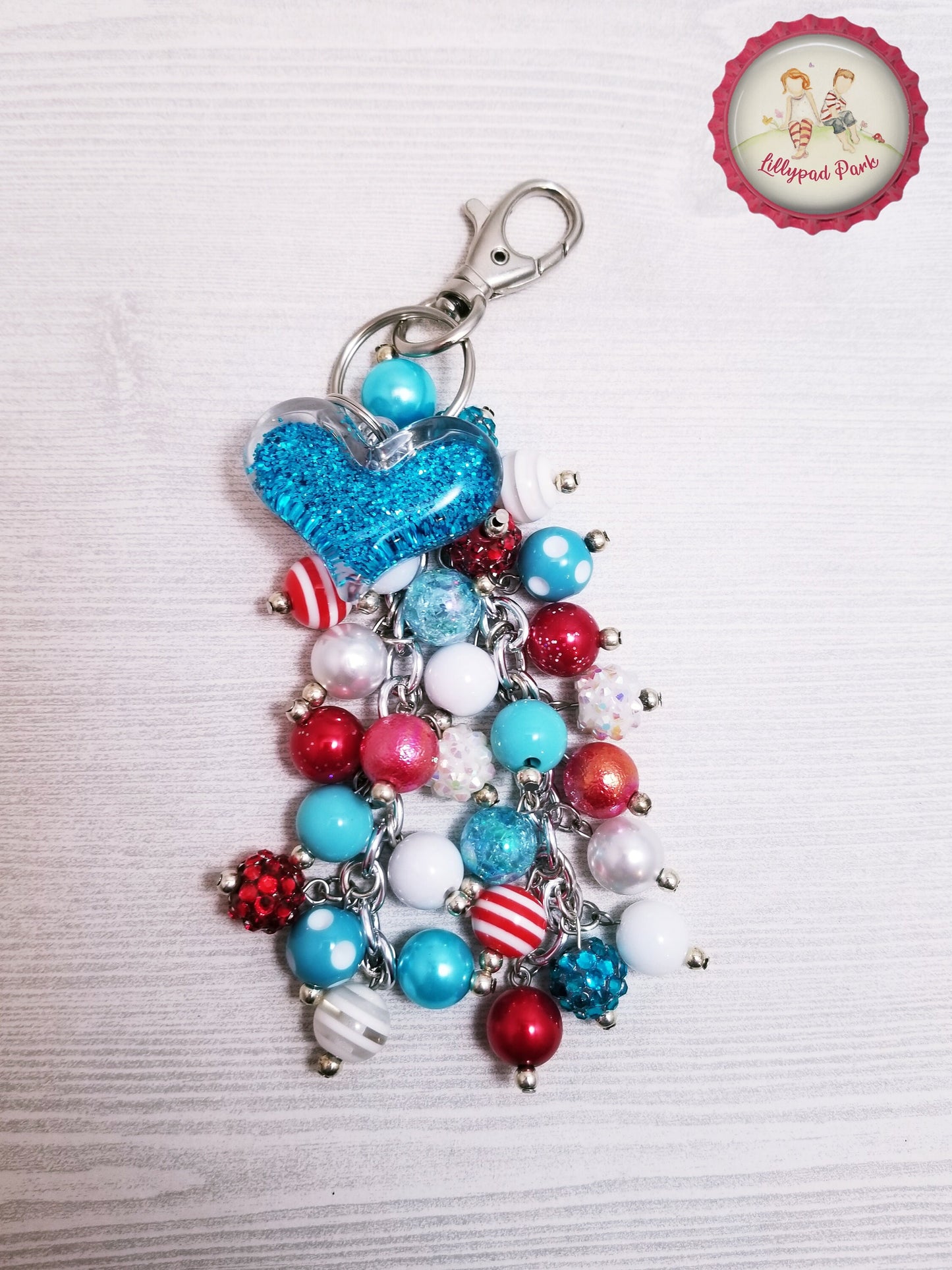 Heart Independence Purse Charm