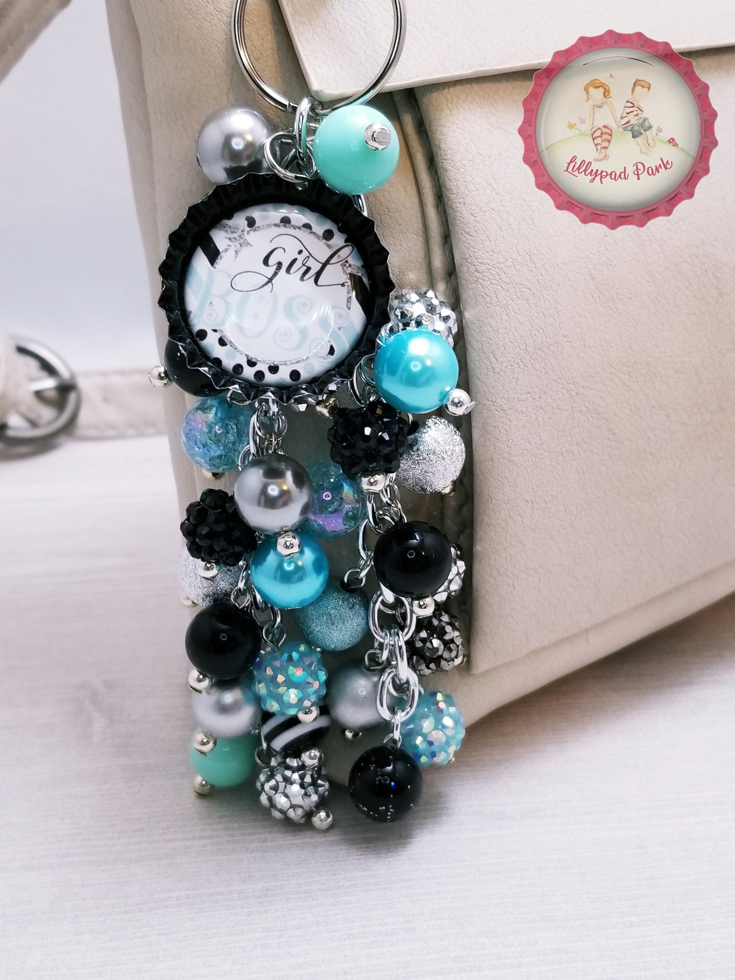 Girl Boss Midnight Teal Purse Charm