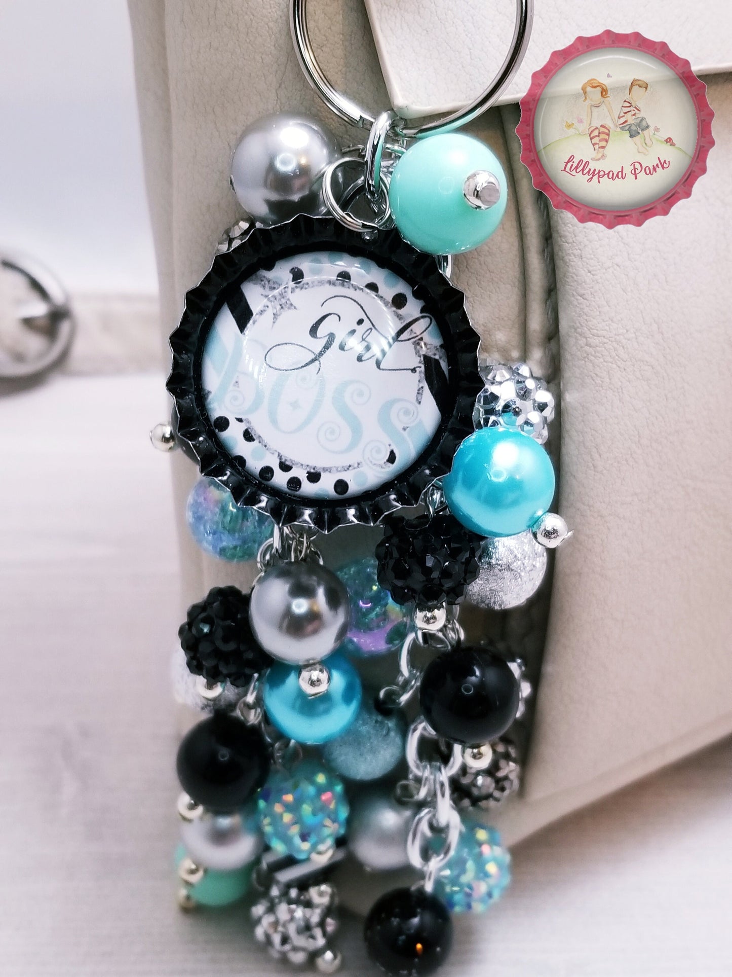 Girl Boss Midnight Teal Purse Charm