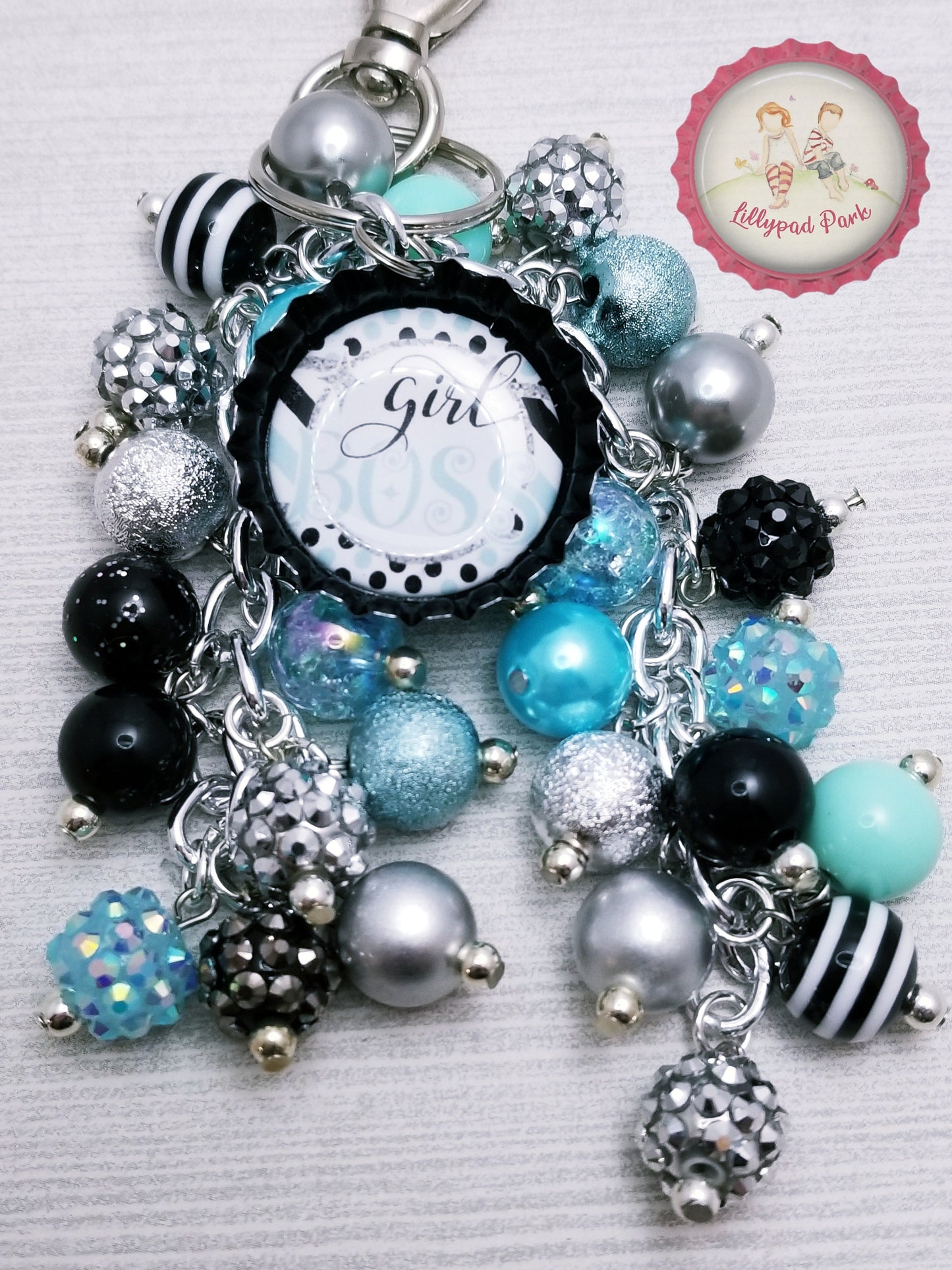 Girl Boss Midnight Teal Purse Charm
