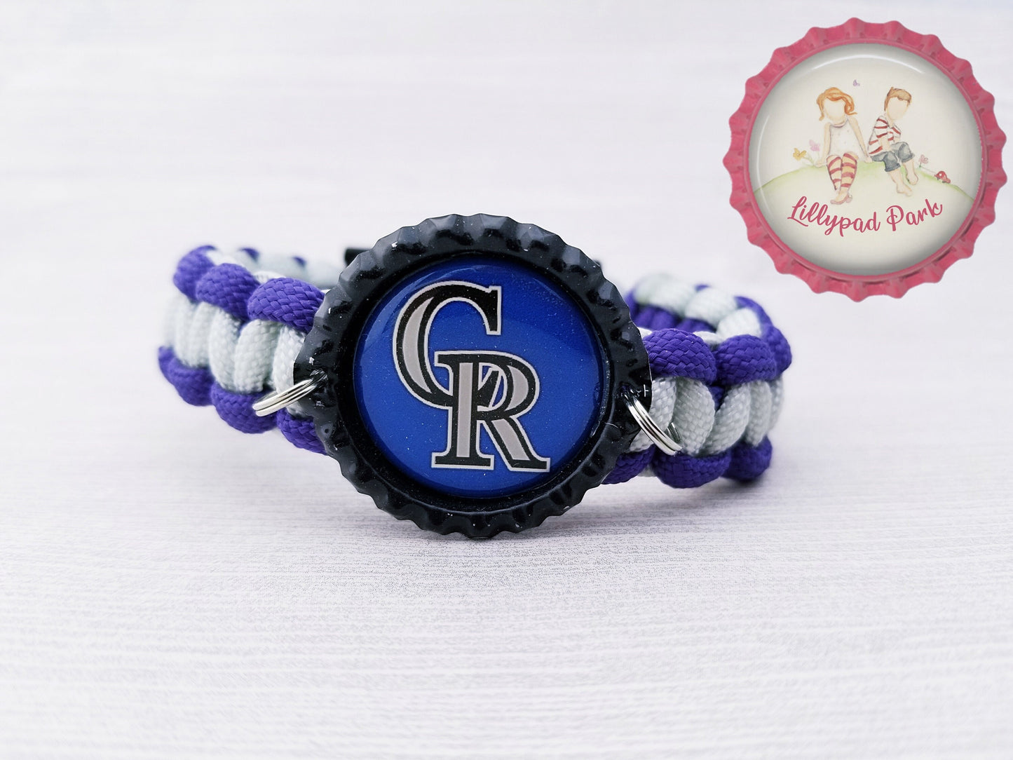Colorado Rockies Paracord Bracelet, Baseball bracelet
