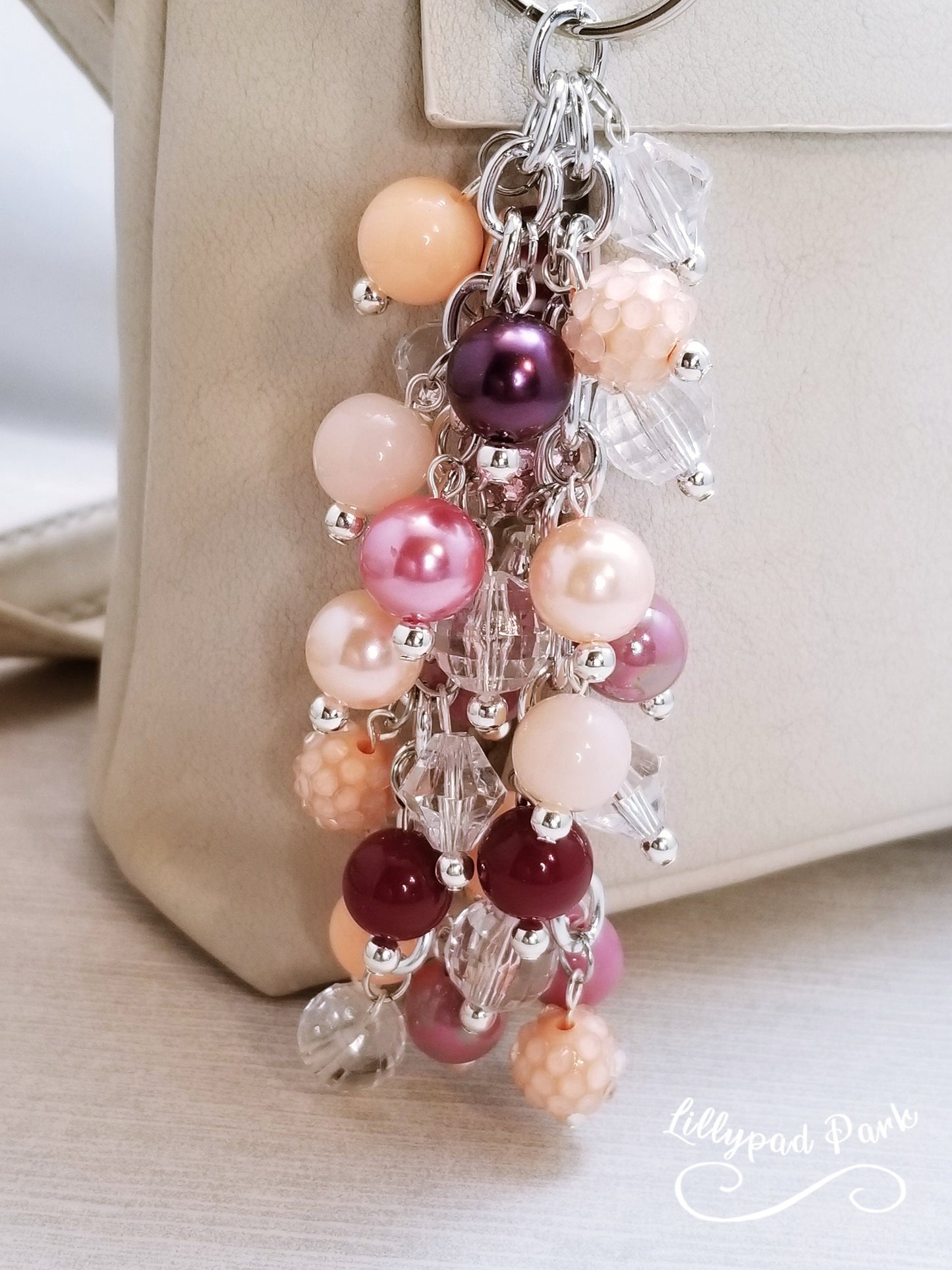 Peach Berry Purse Charm