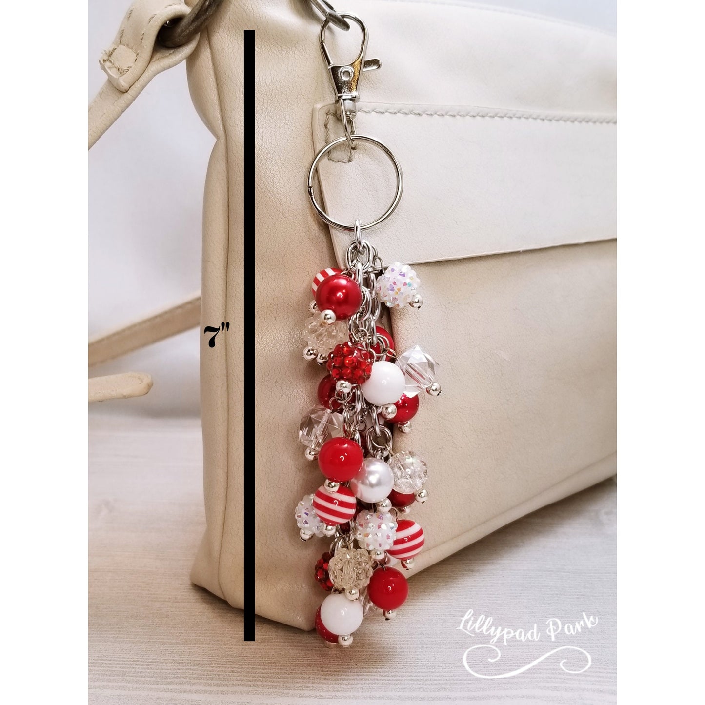Candy Cane Purse Charm