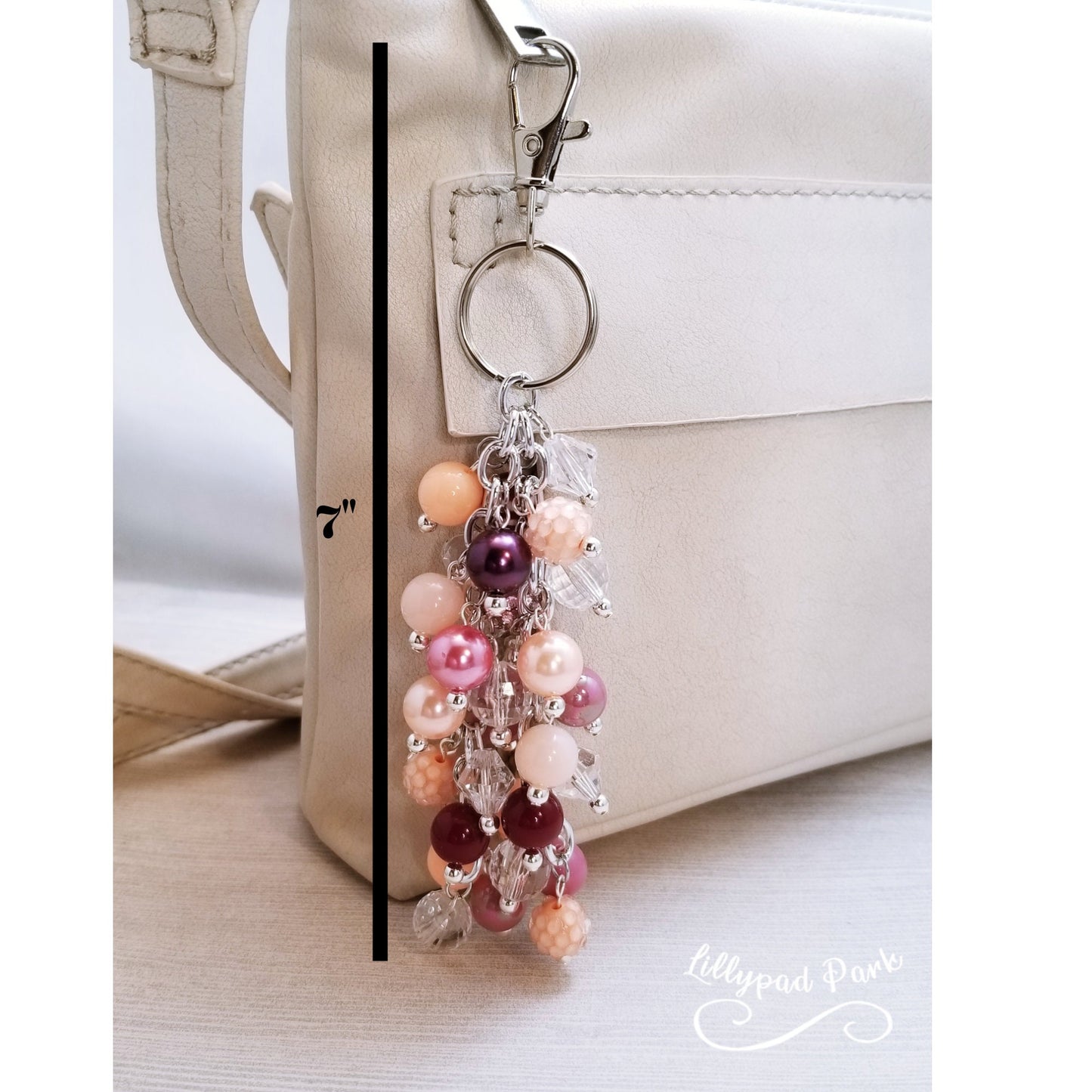 Peach Berry Purse Charm