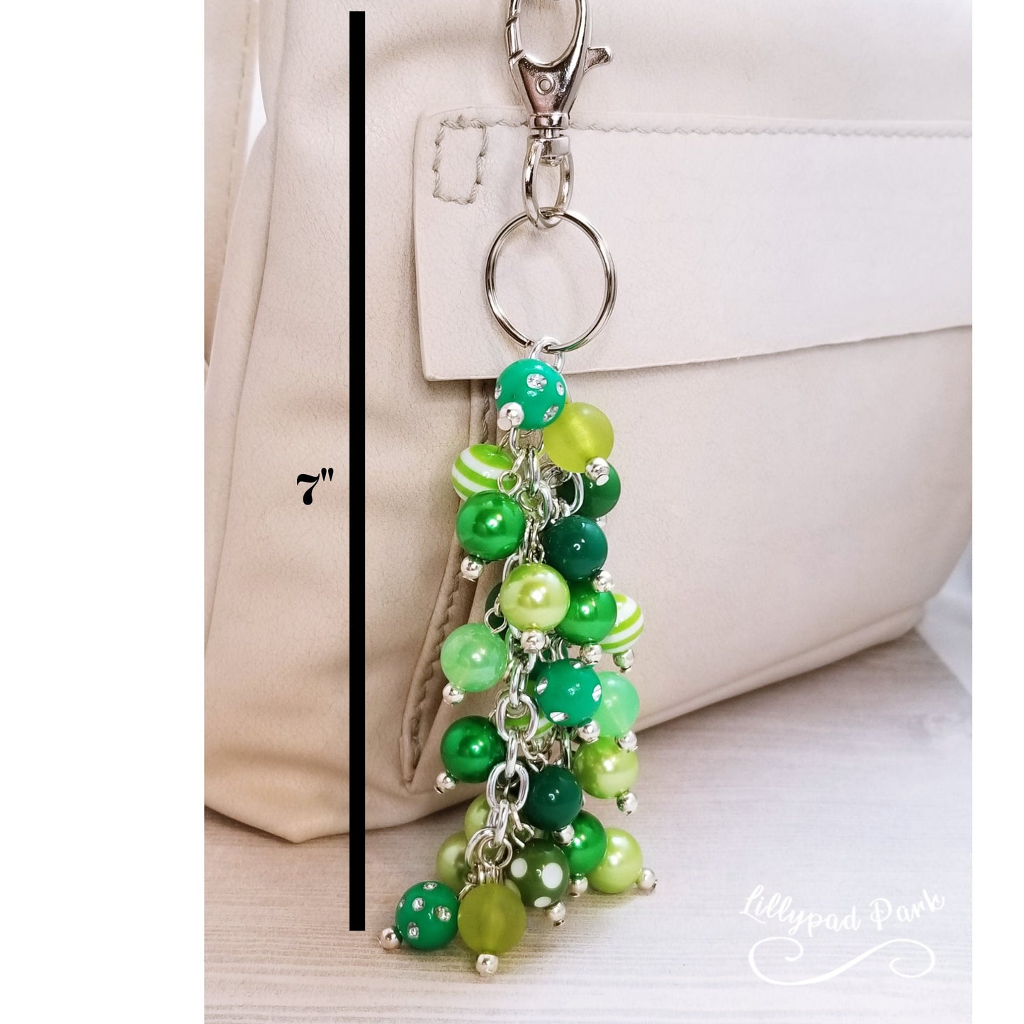 Emerald Green Purse charm