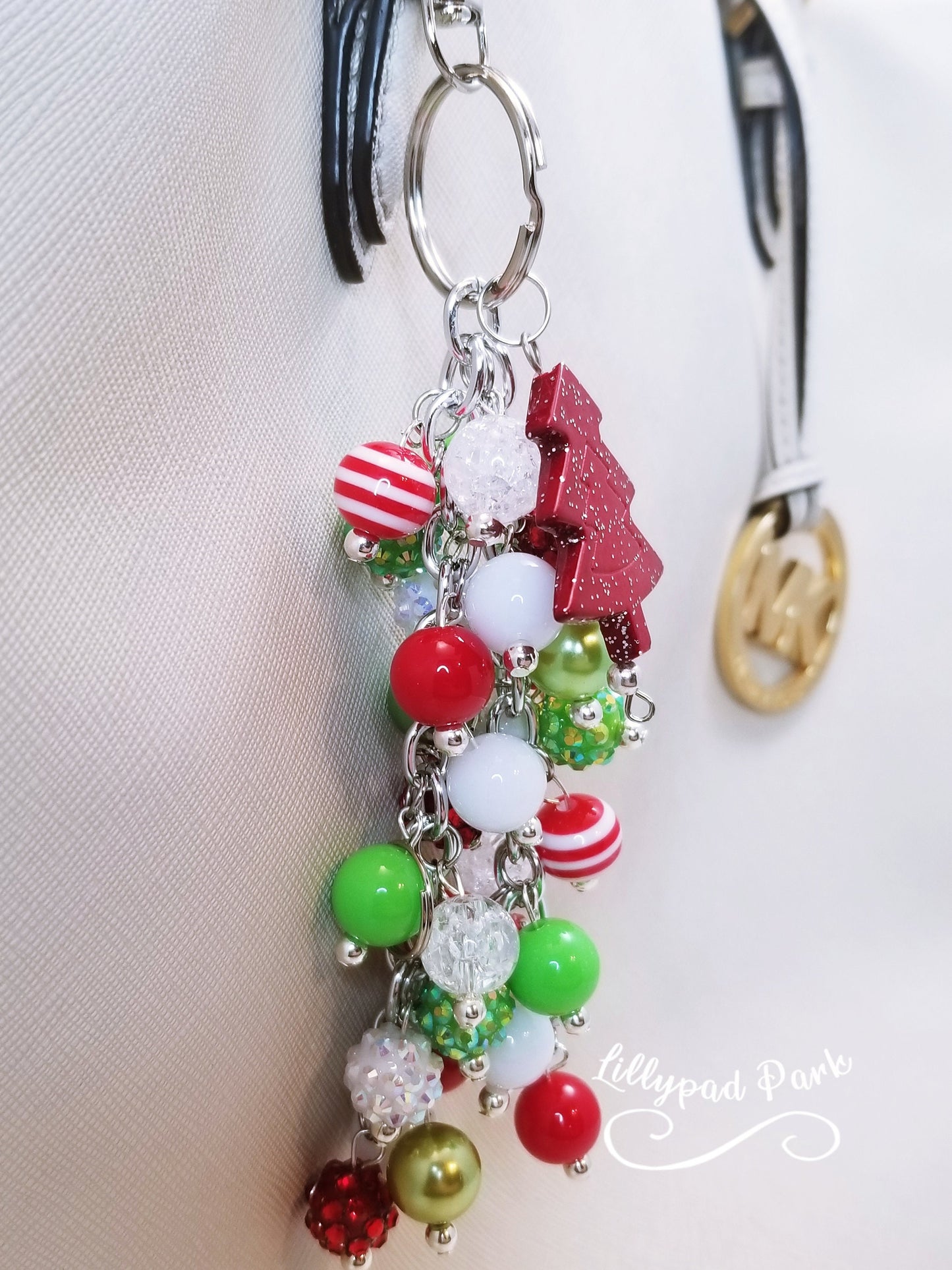 Red Tree Holly Jolly Purse charm