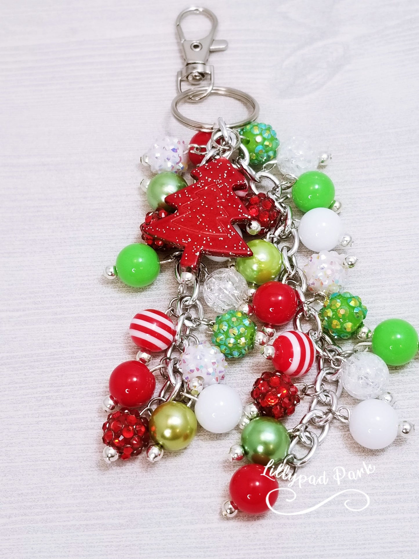 Red Tree Holly Jolly Purse charm