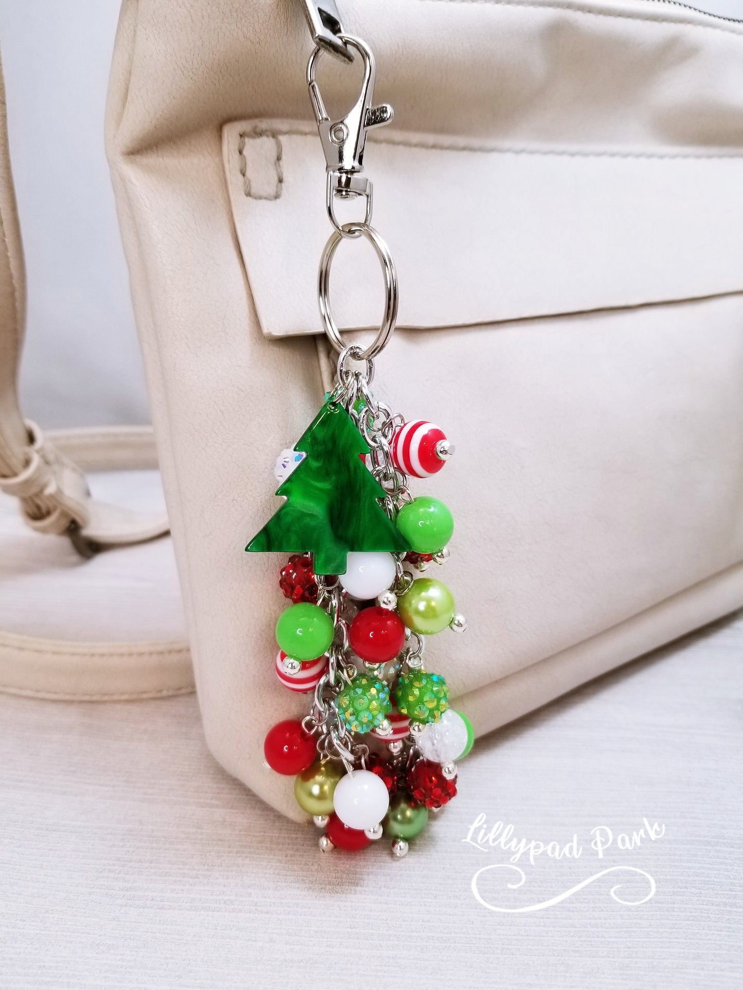 Green Tree Holly Jolly Purse Charm