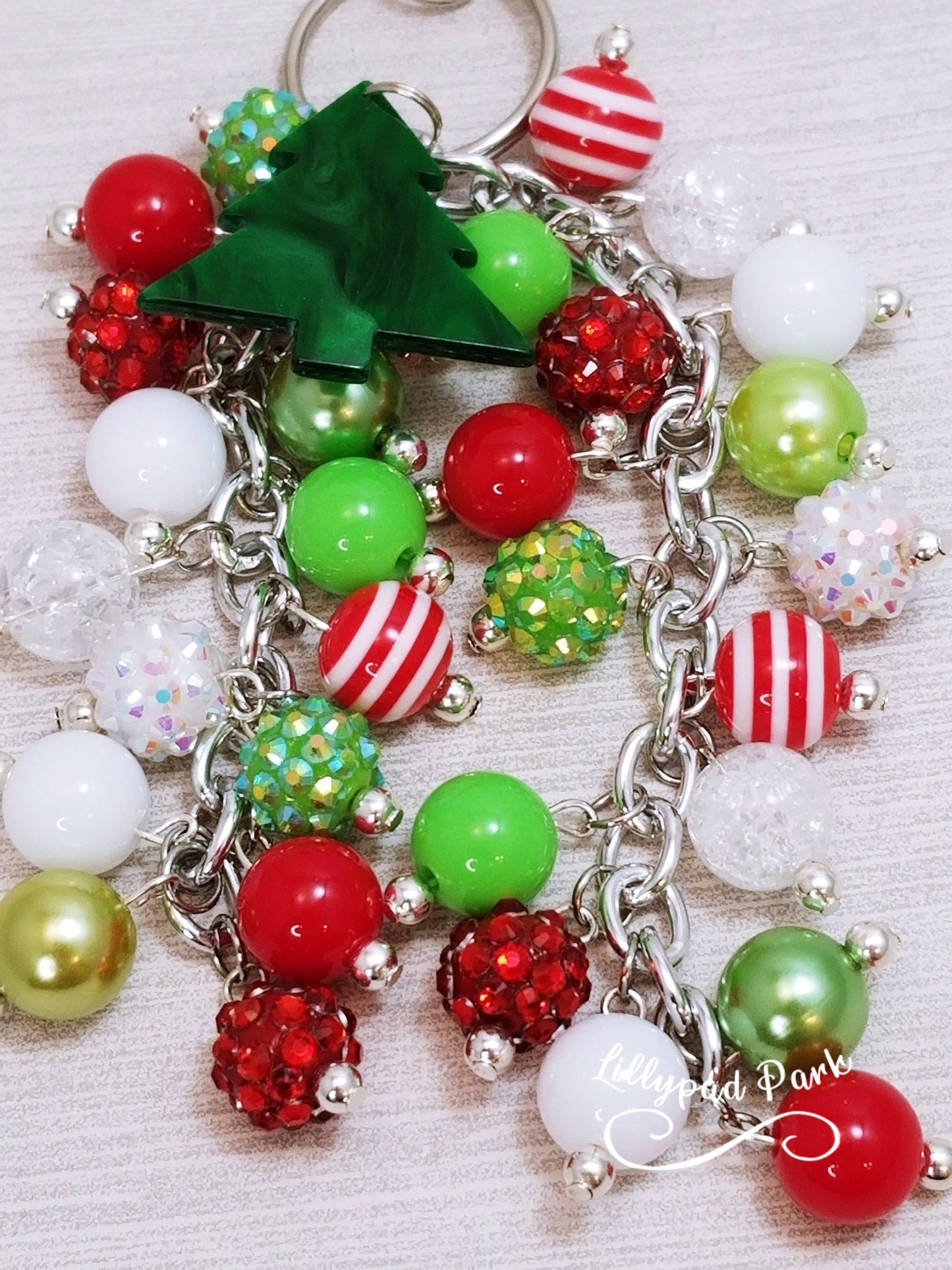 Green Tree Holly Jolly Purse Charm