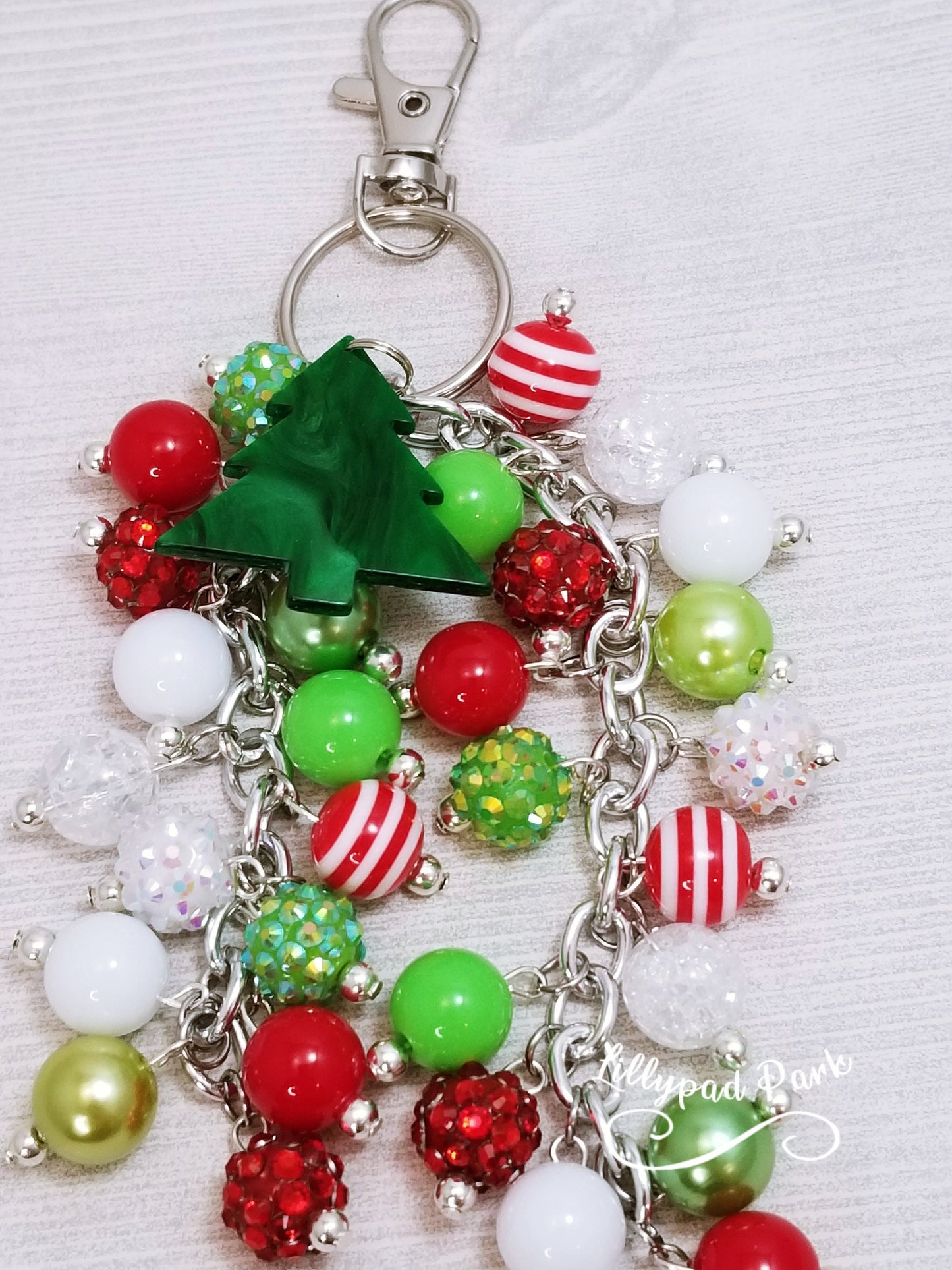 Green Tree Holly Jolly Purse Charm