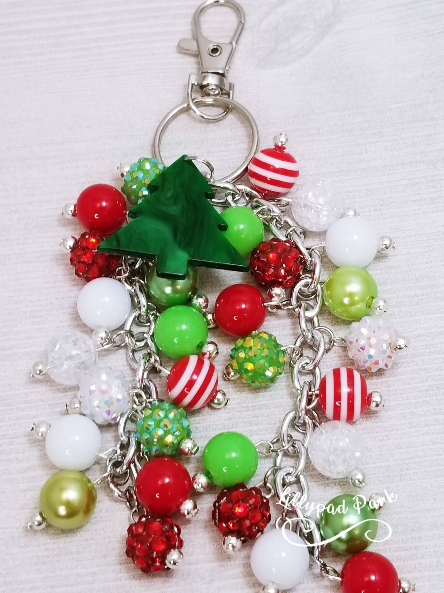 Green Tree Holly Jolly Purse Charm