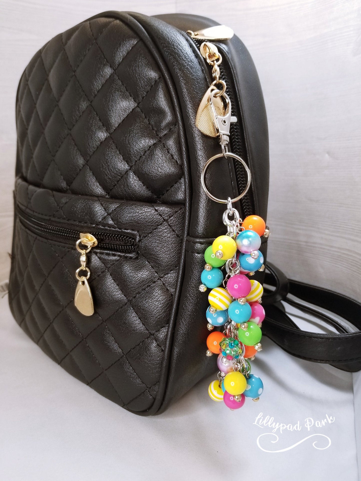 Rainbow Pink Purse Charm