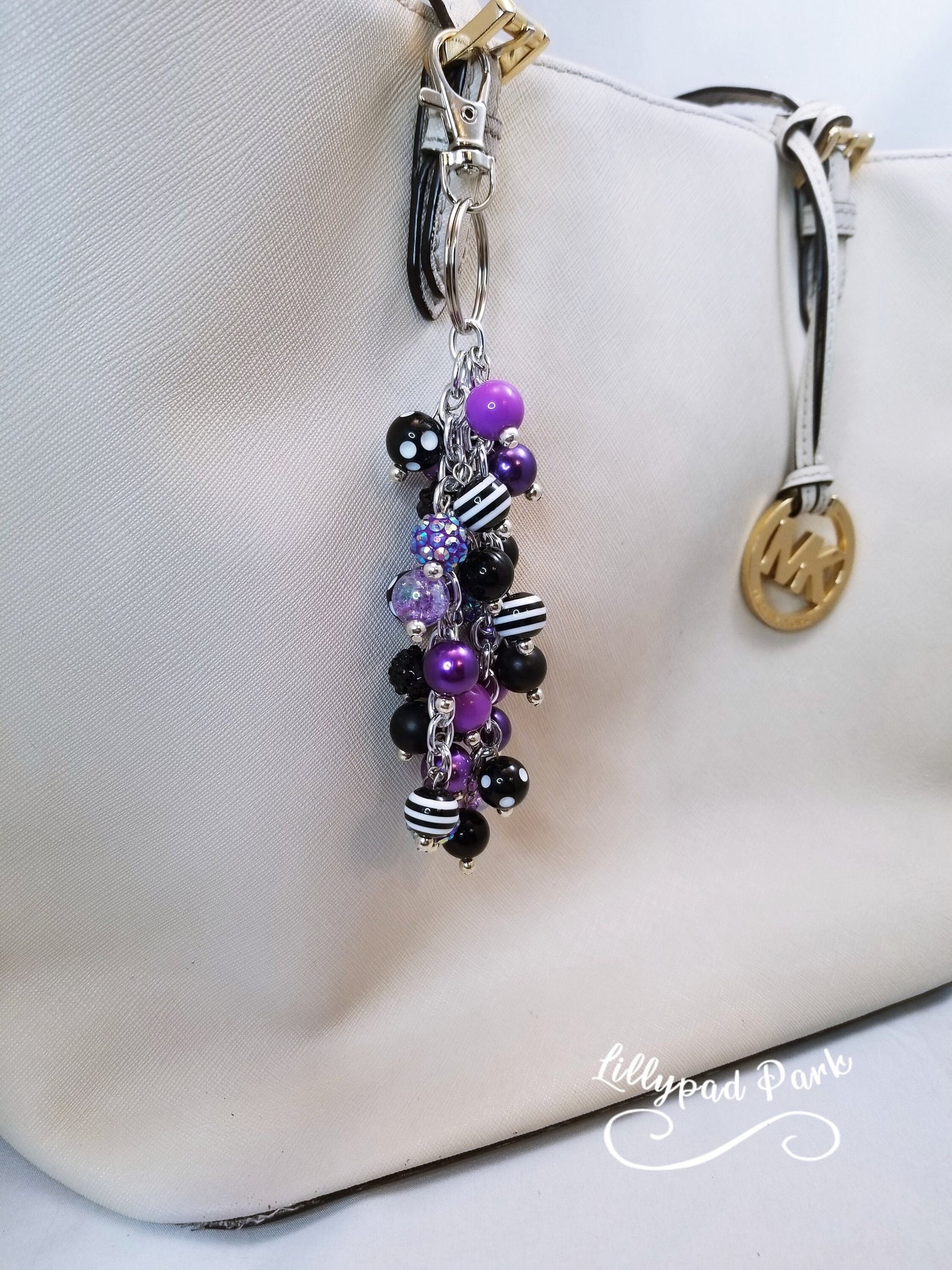 Black Orchid Purse Charm