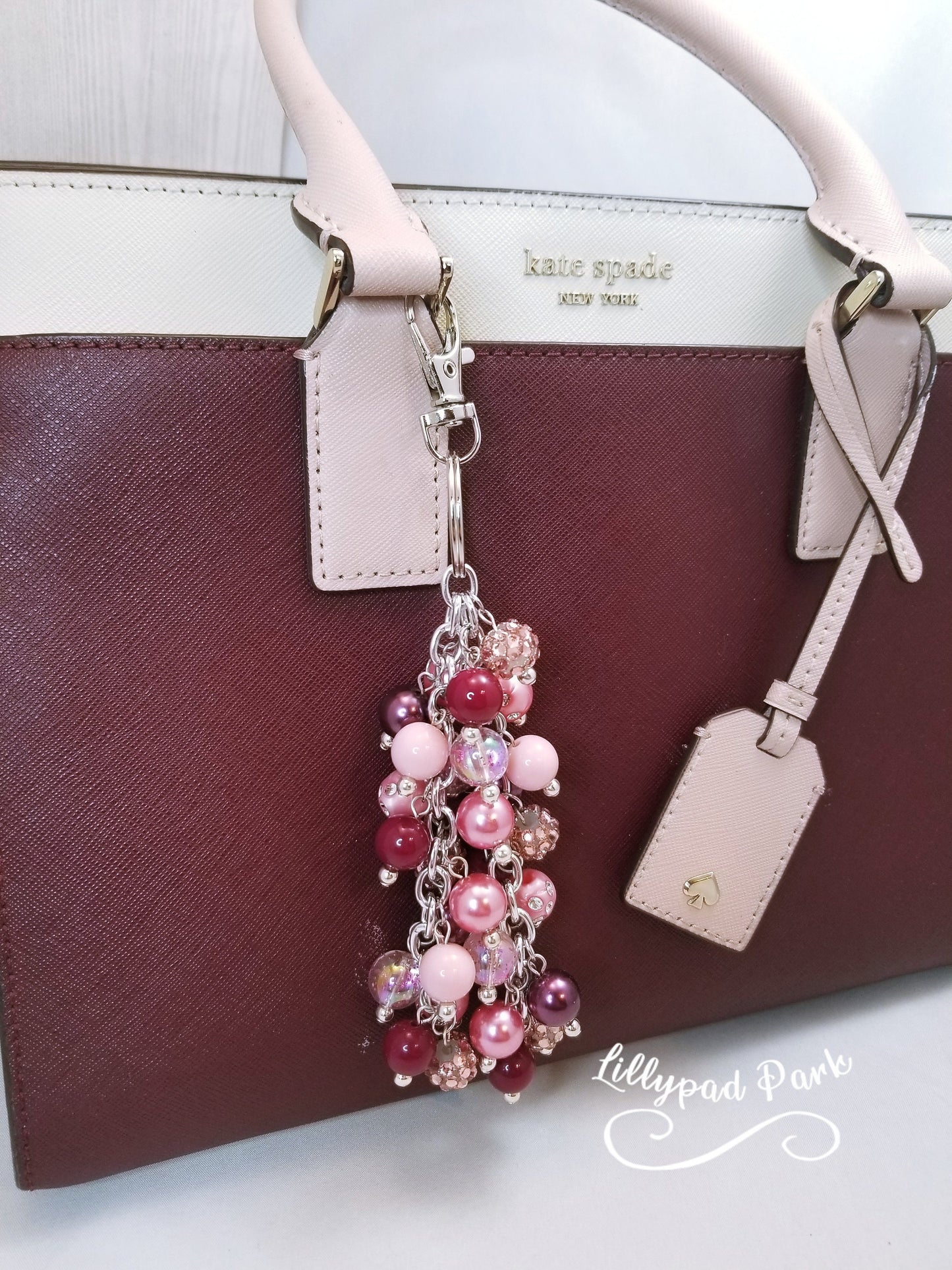 Maroon Rose Purse Charm