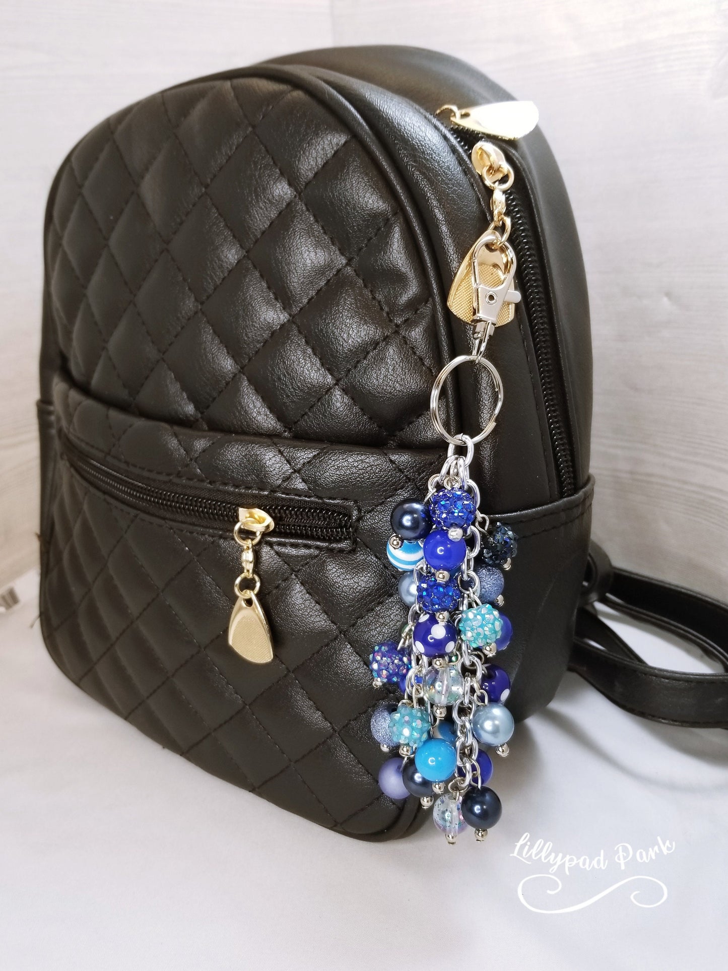 Brilliant Blue Purse Charm