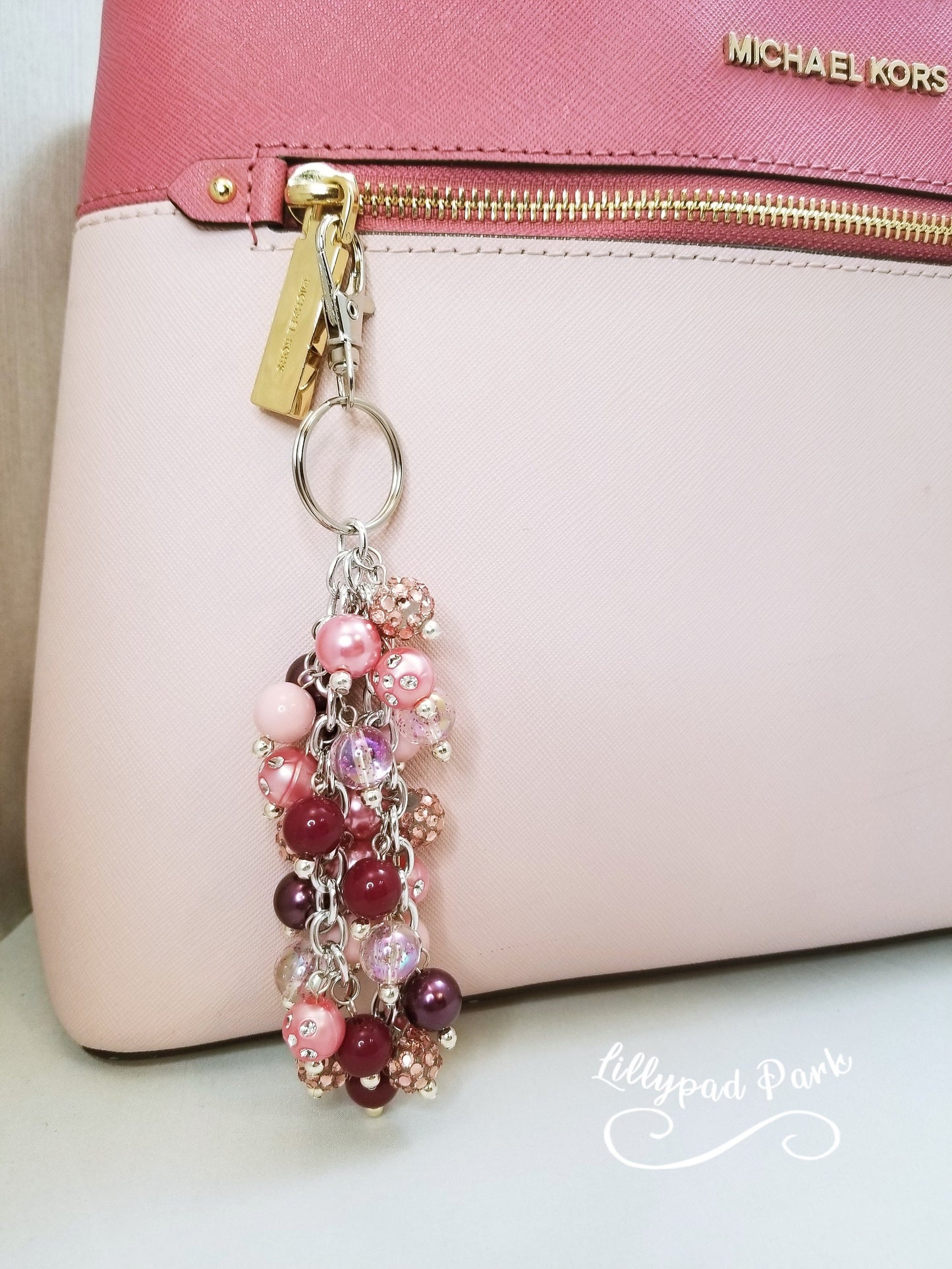 Maroon Rose Purse Charm