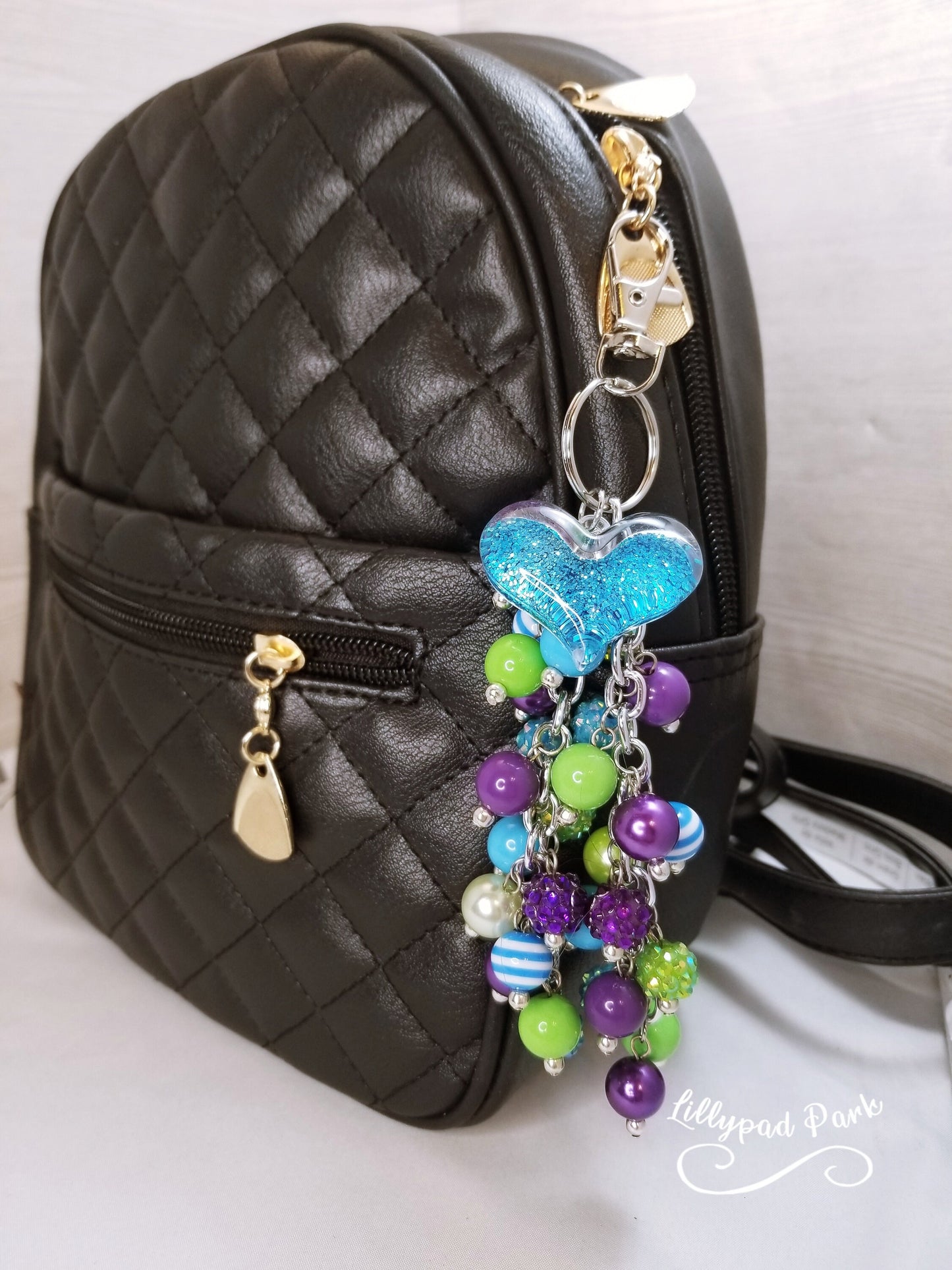 Heart Northern Lights Purse Charm