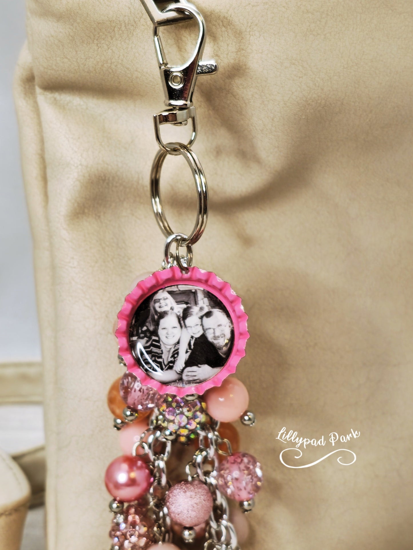 Picture Mothers day gift, Rose Gold Purse Charm