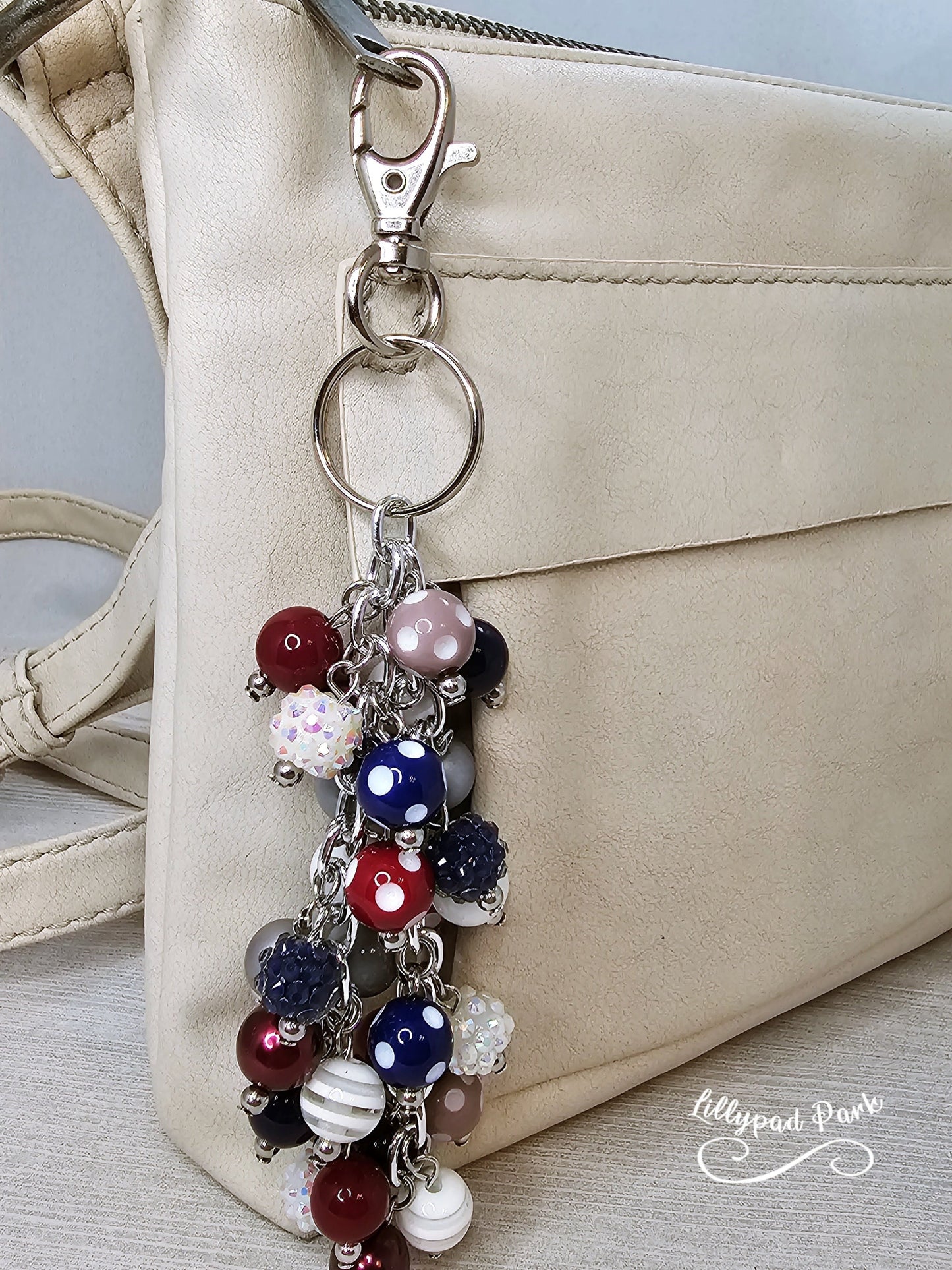 Maroon Skies Purse Charm
