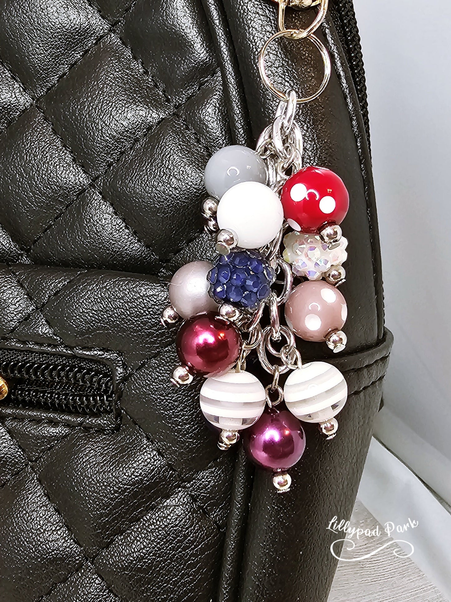 Maroon Skies Mini Purse Charm