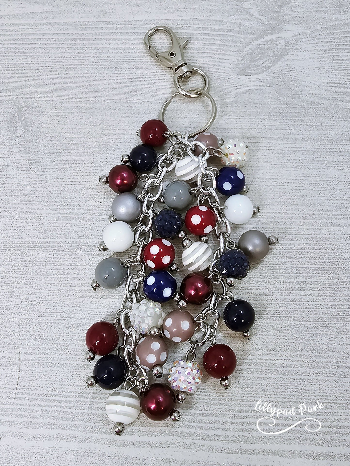 Maroon Skies Purse Charm
