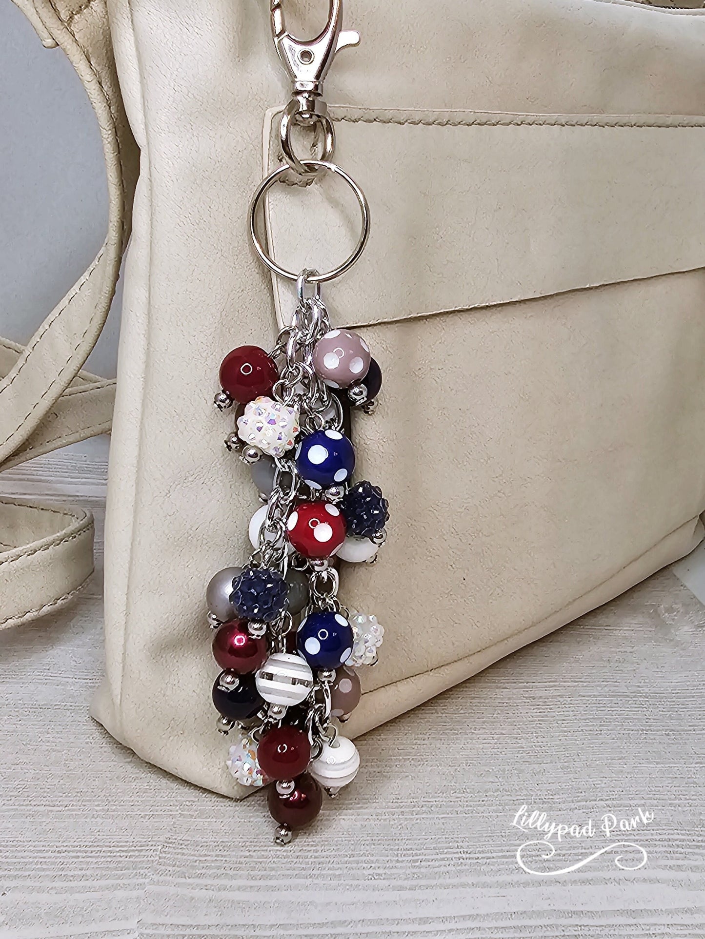 Maroon Skies Purse Charm