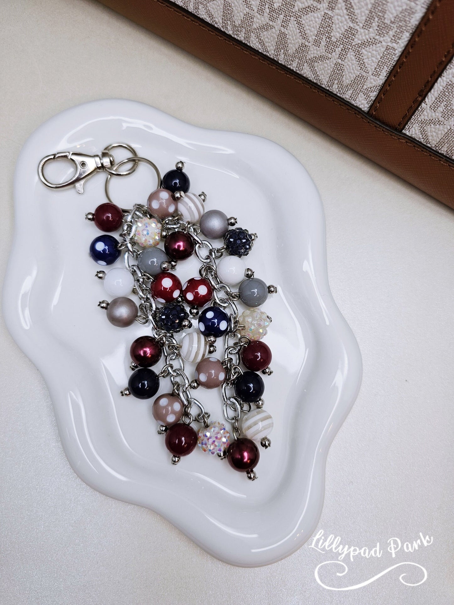 Maroon Skies Purse Charm