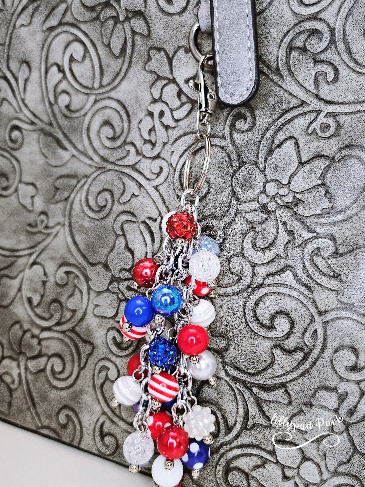 American Flag Purse charm