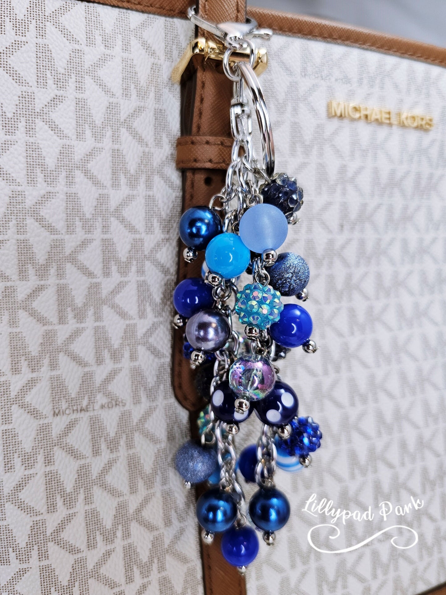 Brilliant Blue Purse Charm