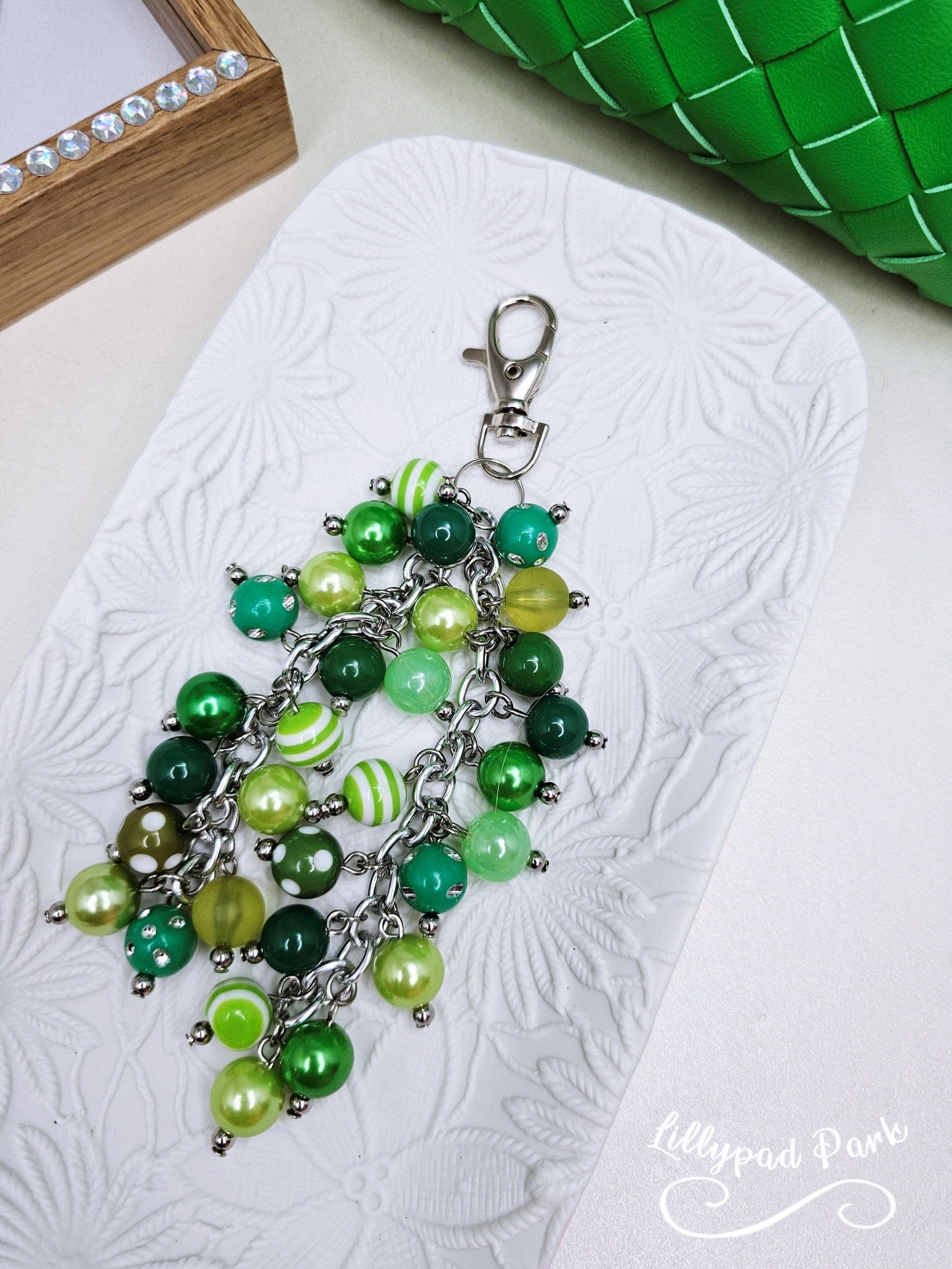 Emerald Green Purse charm