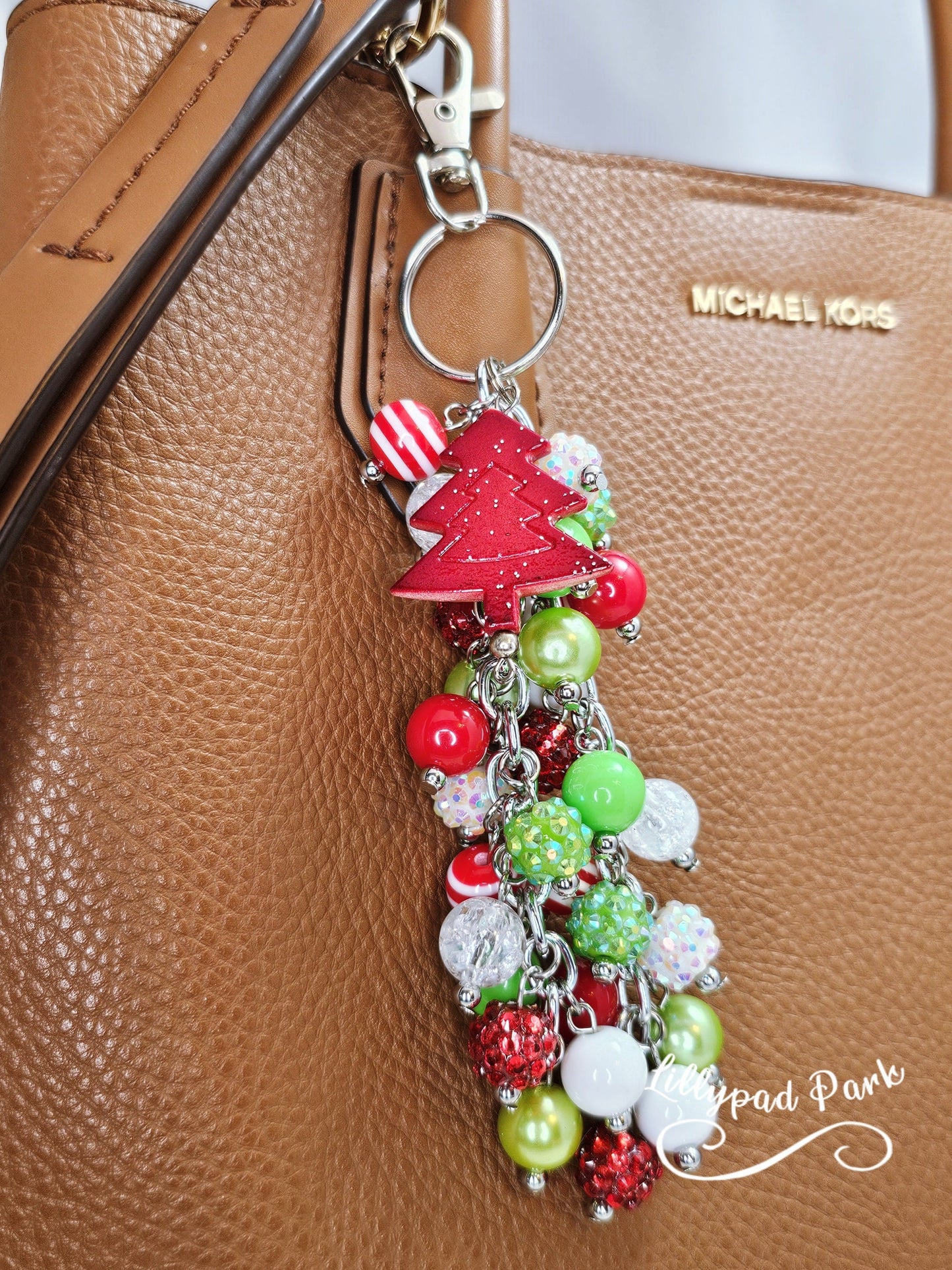 Red Tree Holly Jolly Purse charm