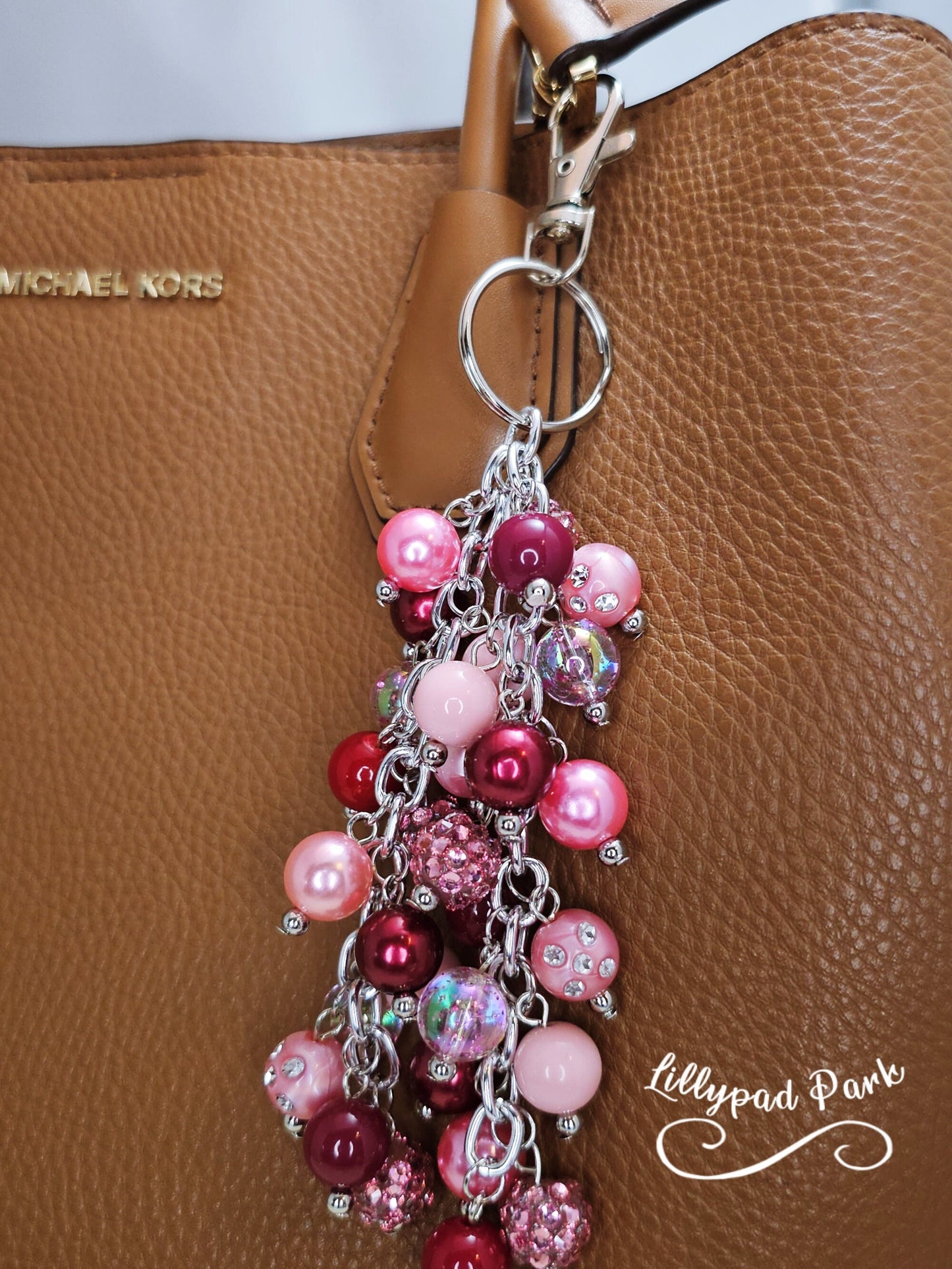 Maroon Rose Purse Charm