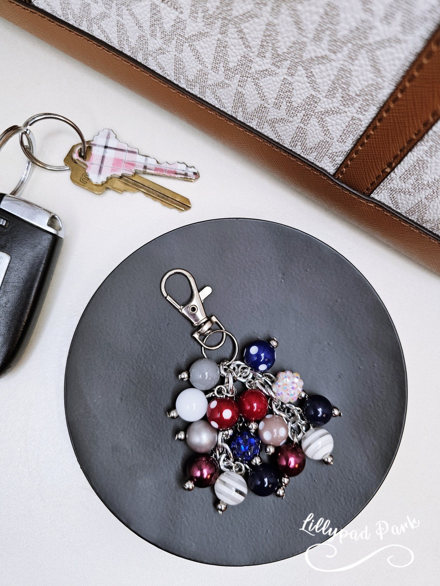 Maroon Skies Mini Purse Charm