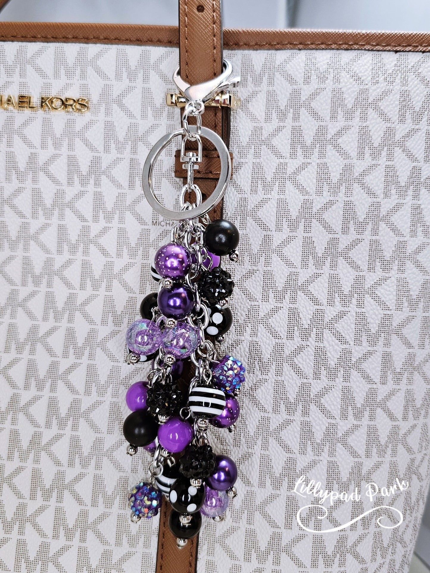 Black Orchid Purse Charm