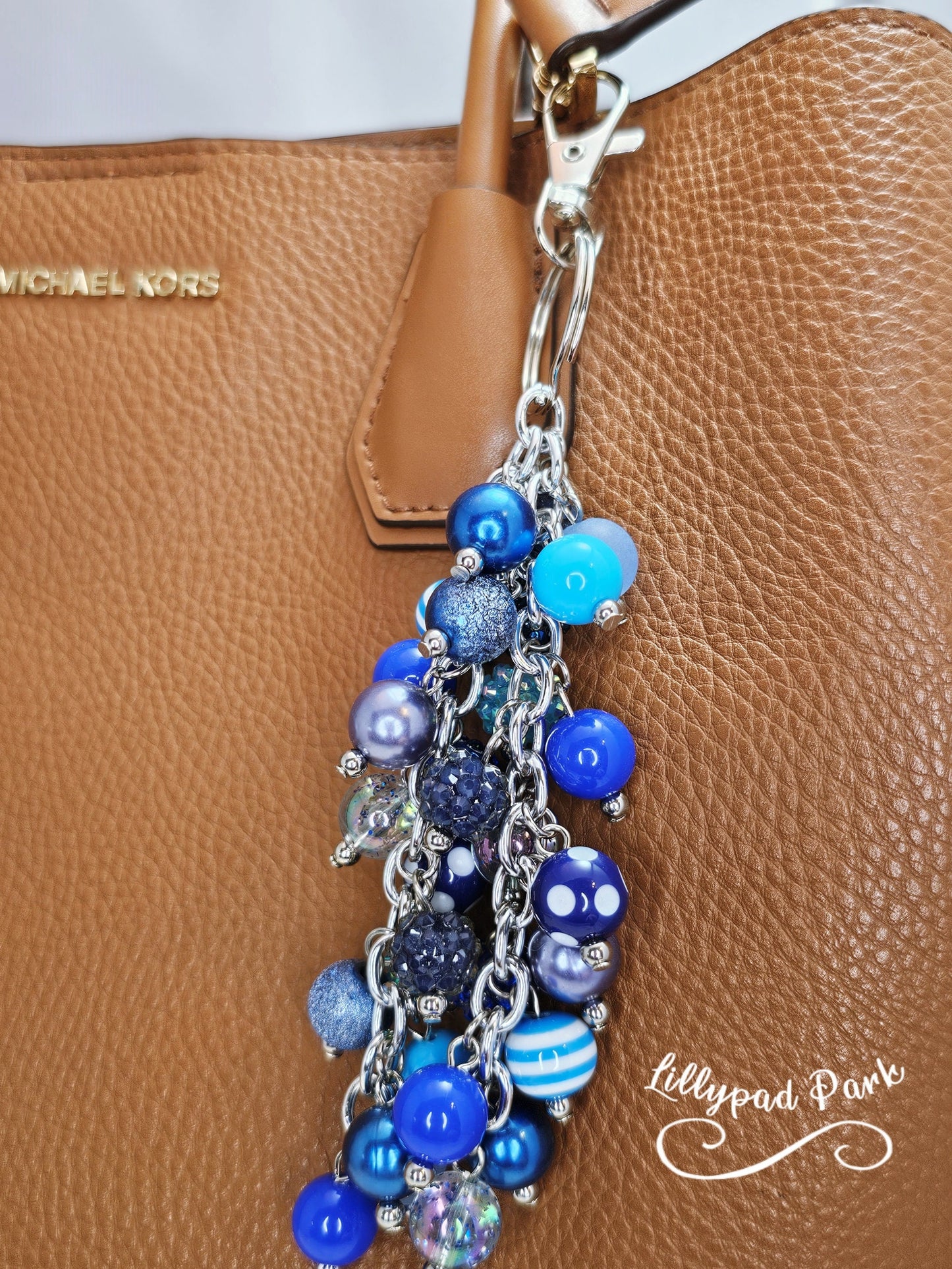 Brilliant Blue Purse Charm