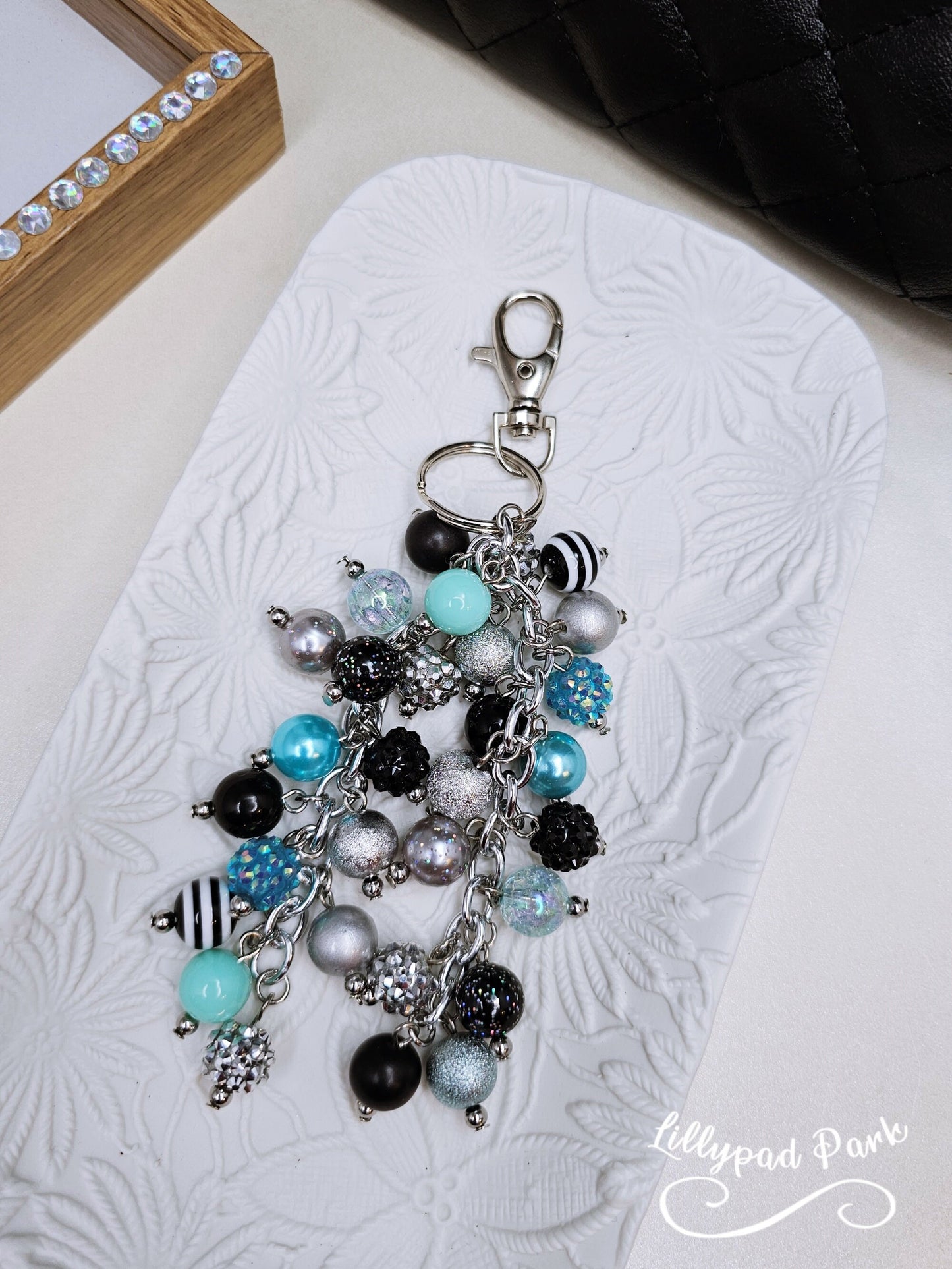 Midnight Teal Purse charm