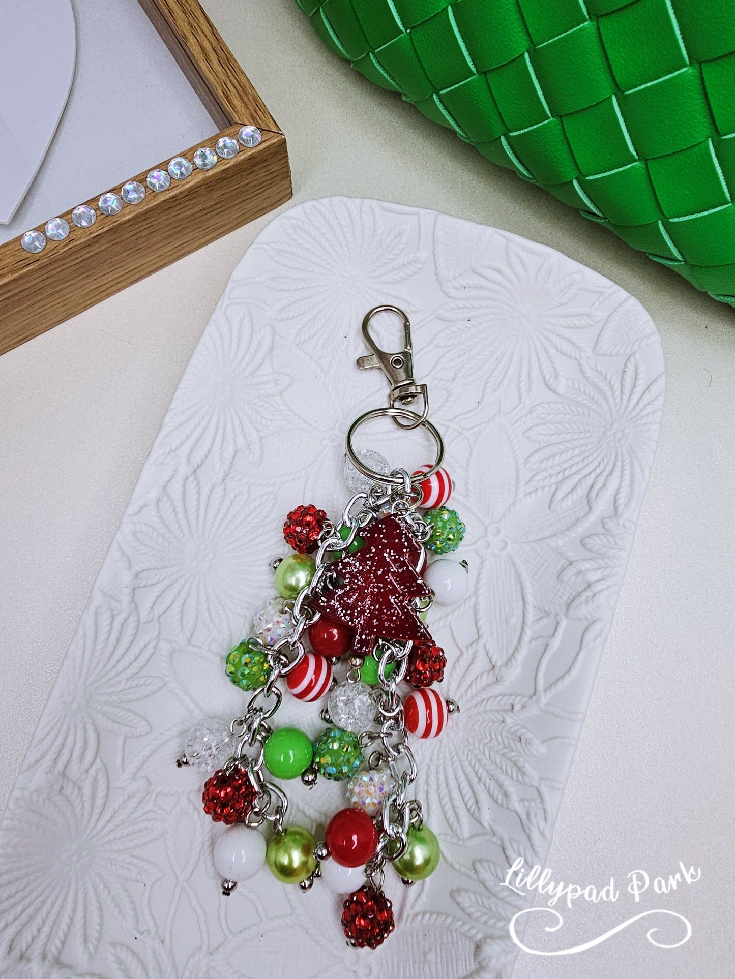 Red Tree Holly Jolly Purse charm