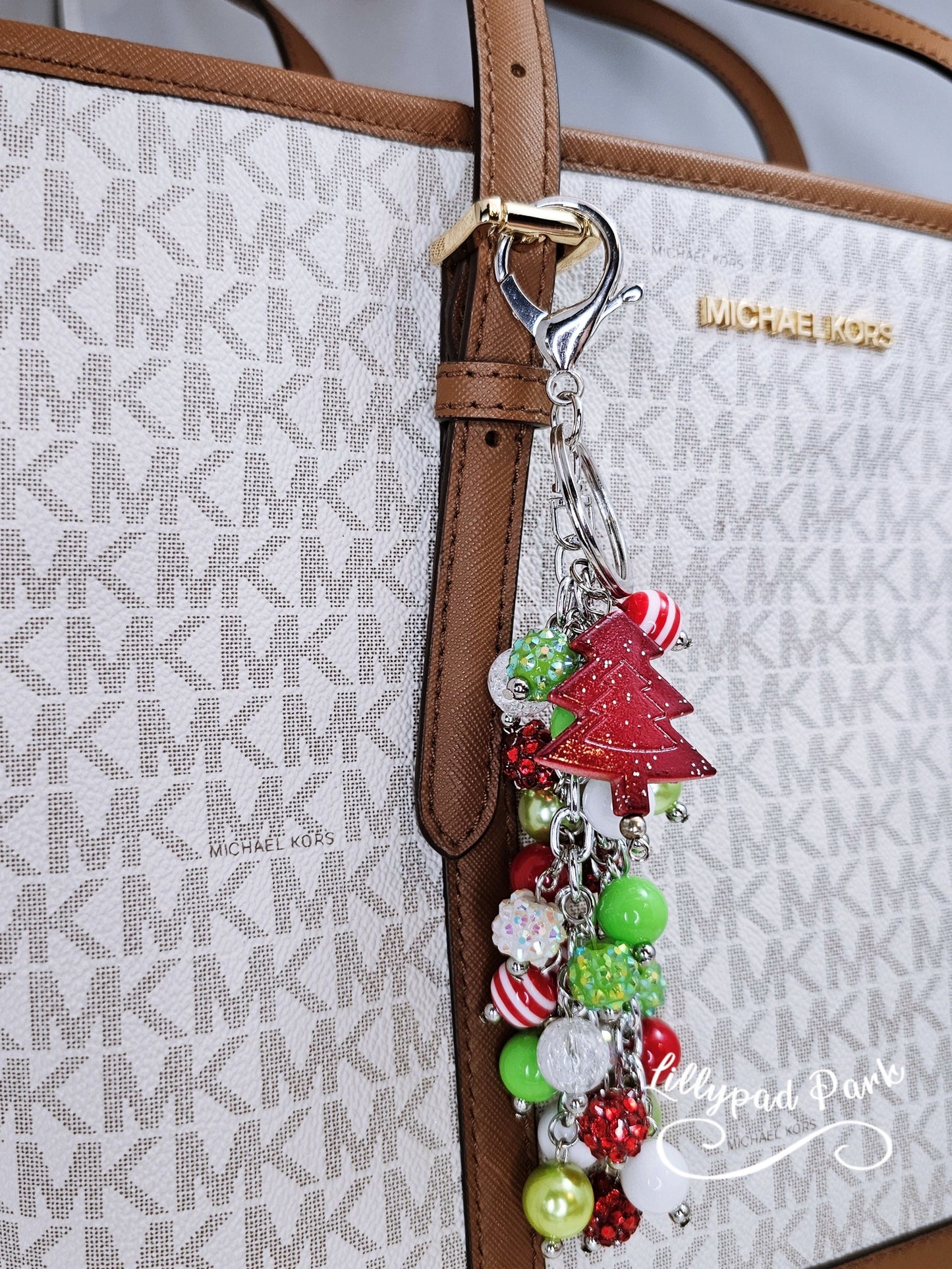 Red Tree Holly Jolly Purse charm