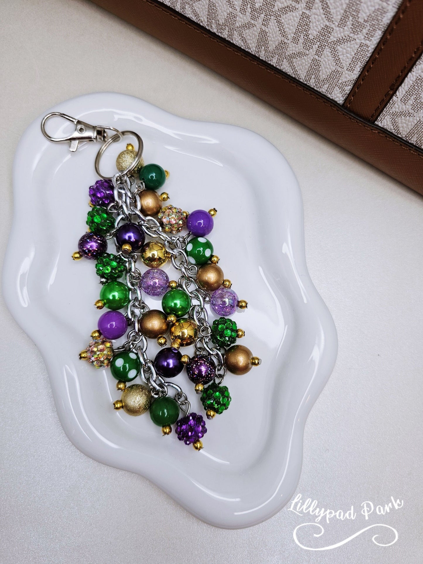 Mardi Gras Purse charm