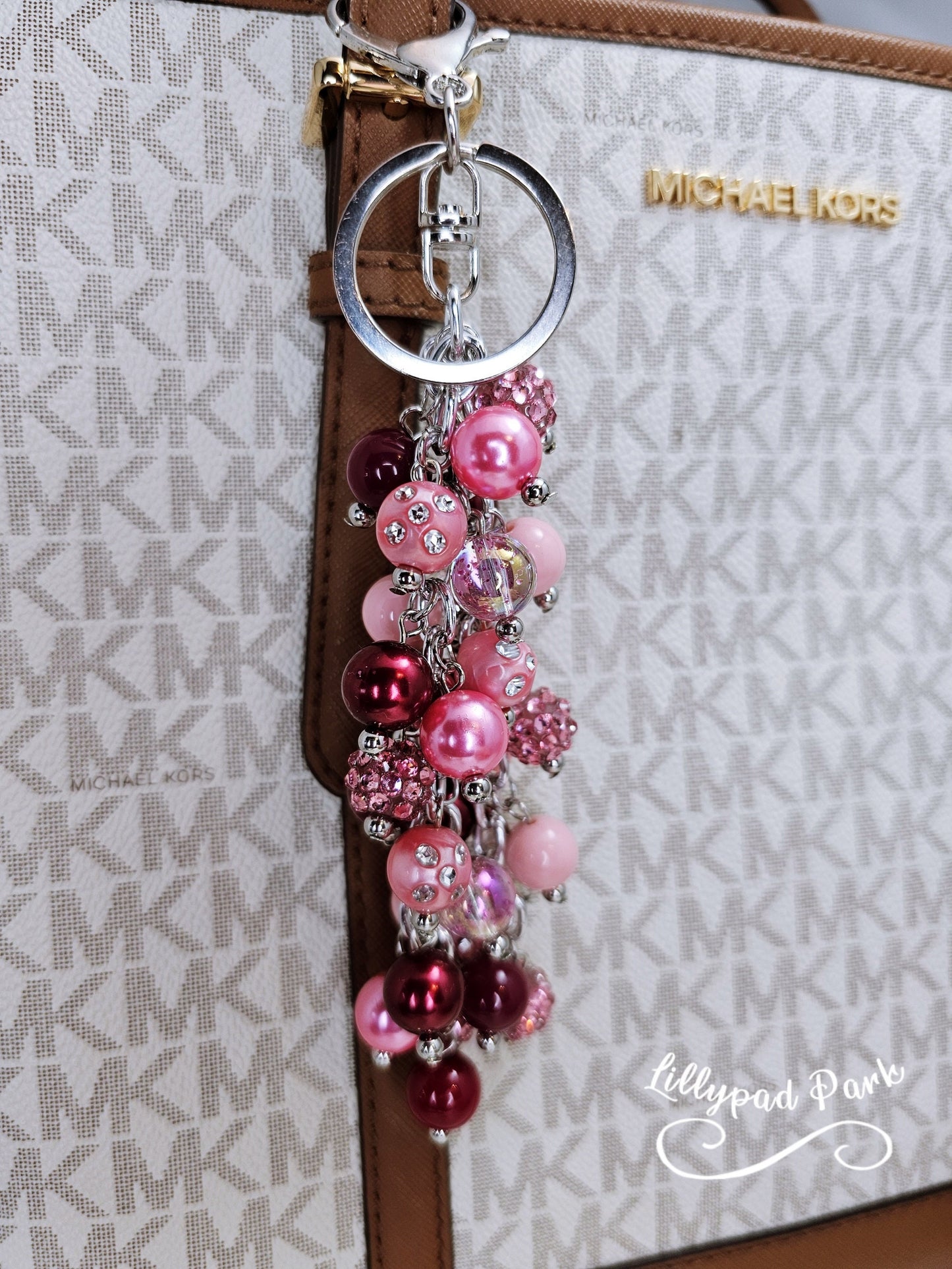 Maroon Rose Purse Charm