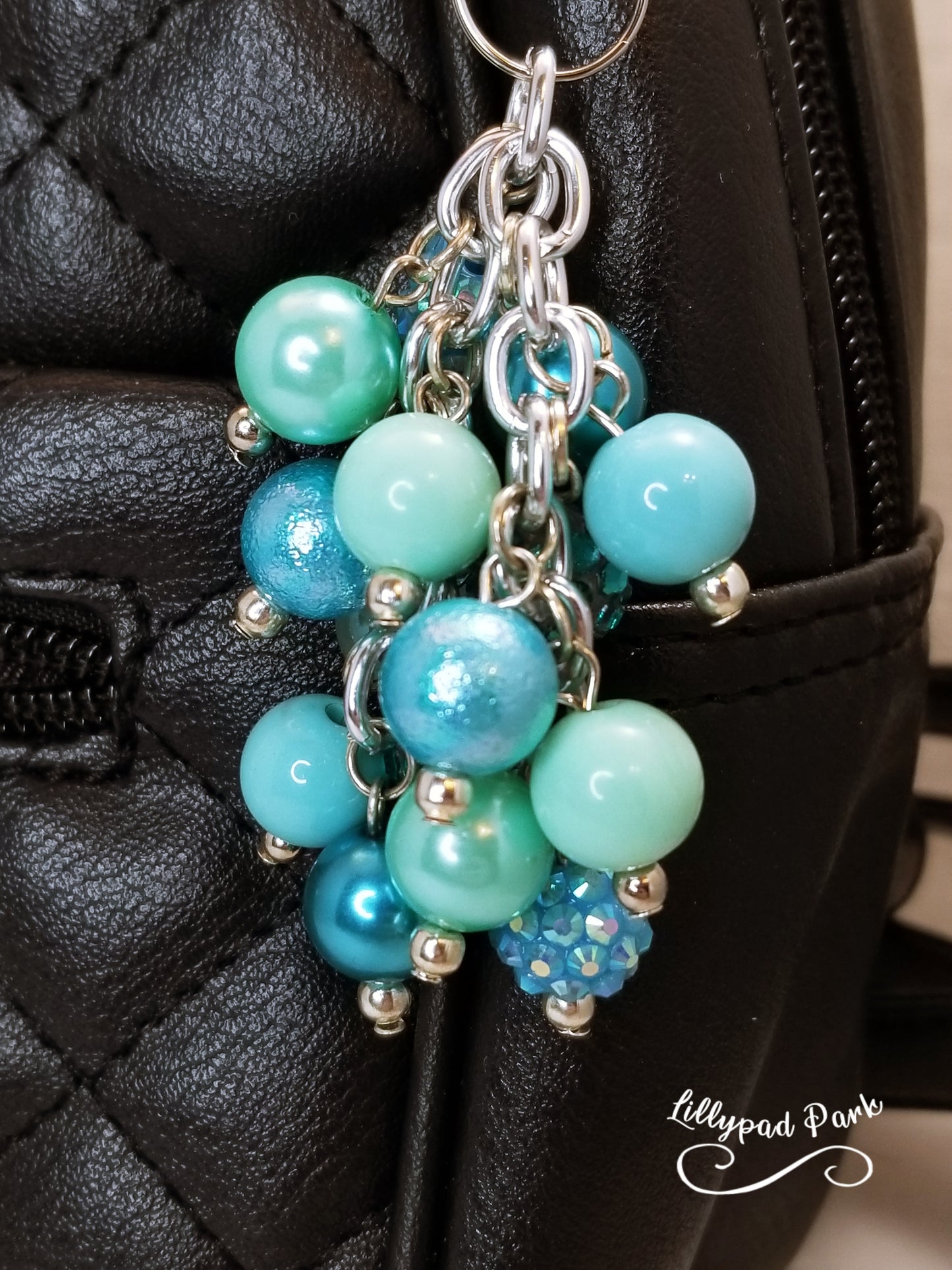 Handmade Beaded Purse Charm or Bag Charm that dangles like a keychain