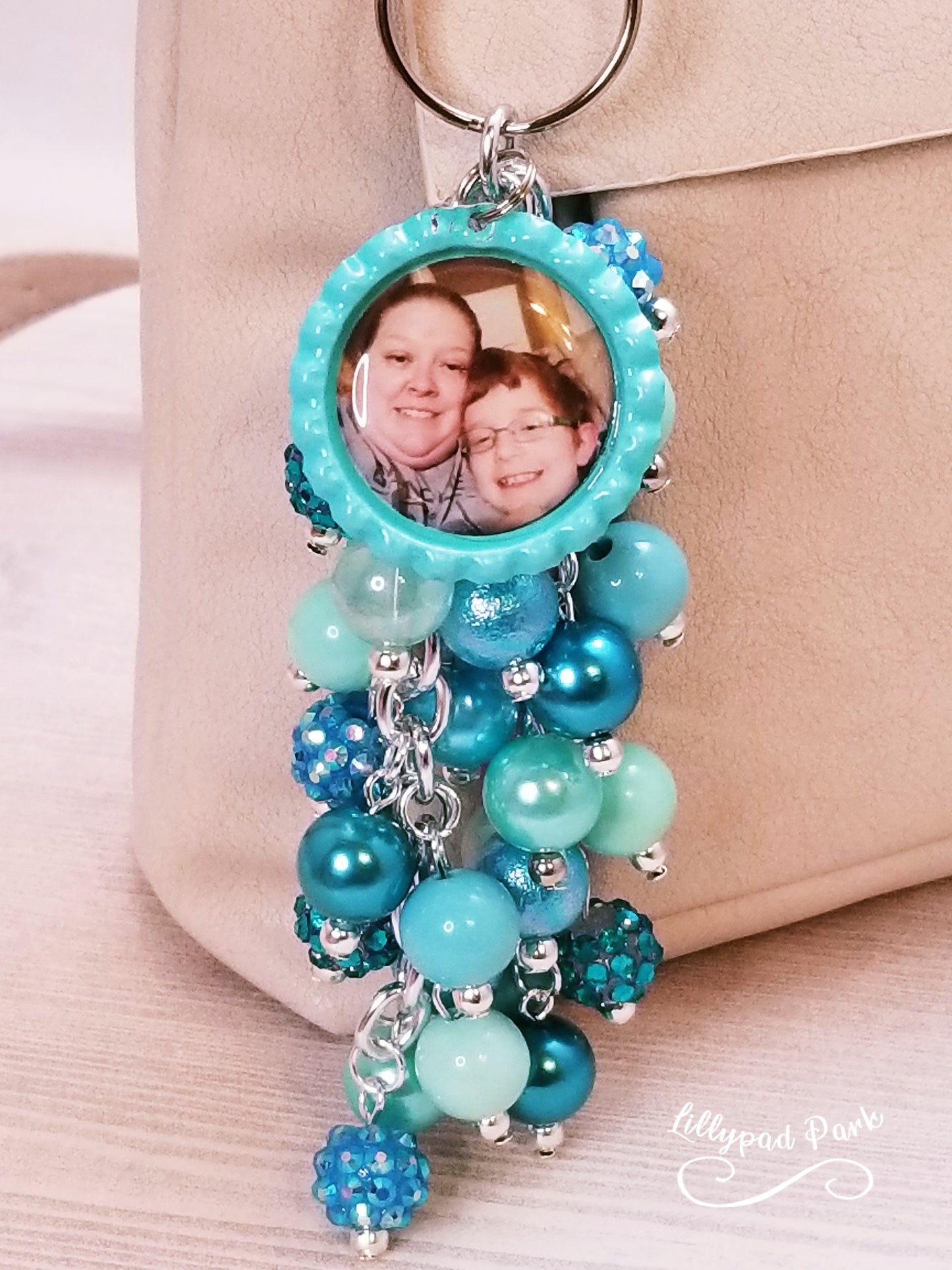 Handmade Beaded Purse Charm or Bag Charm that dangles like a keychain