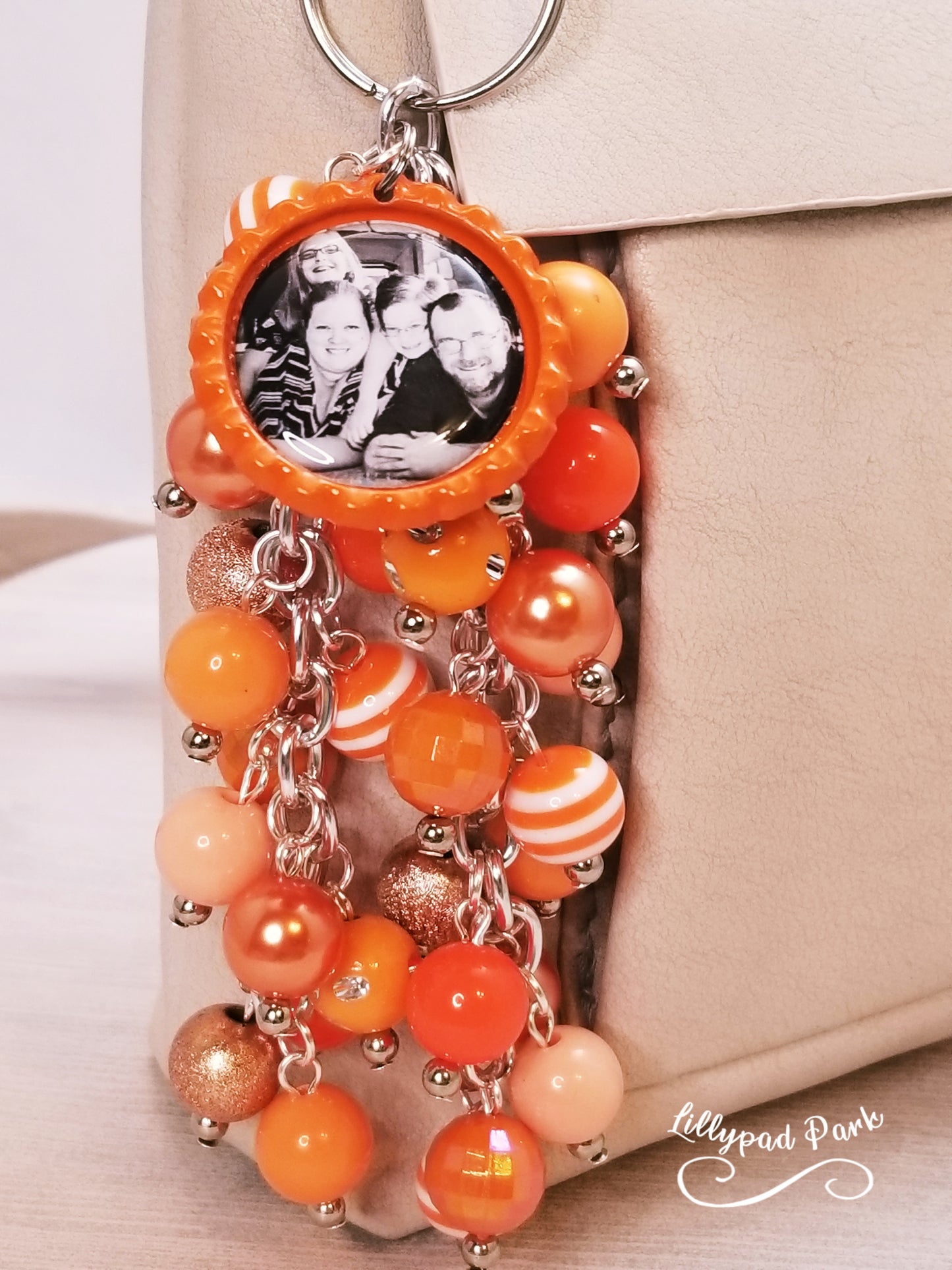 Handmade Beaded Purse Charm or Bag Charm that dangles like a keychain