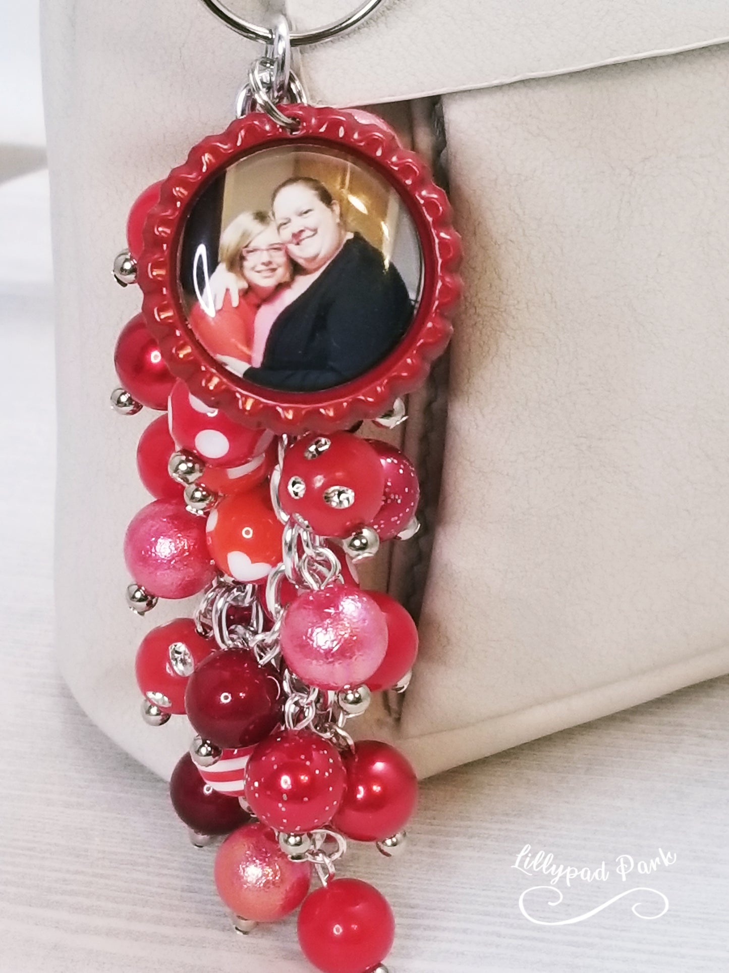 Handmade Beaded Purse Charm or Bag Charm that dangles like a keychain