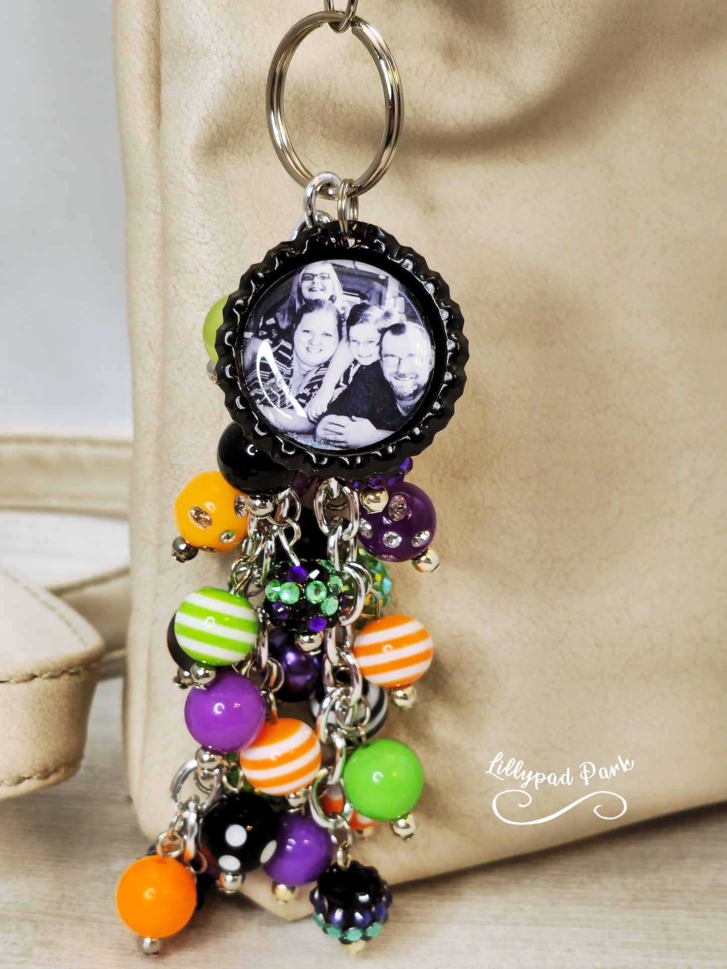 Handmade Beaded Purse Charm or Bag Charm that dangles like a keychain