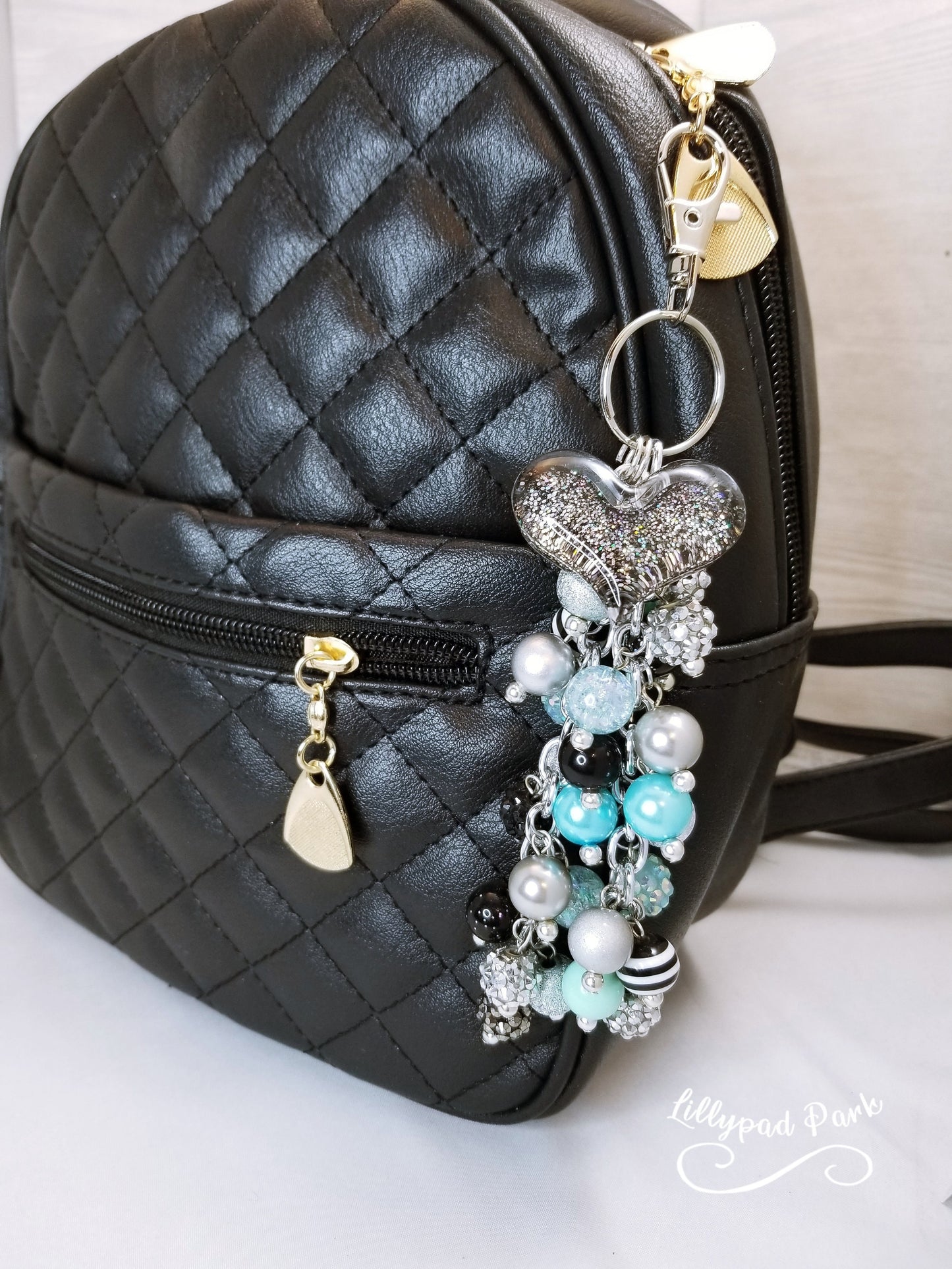 Handmade Beaded Purse Charm or Bag Charm that dangles like a keychain