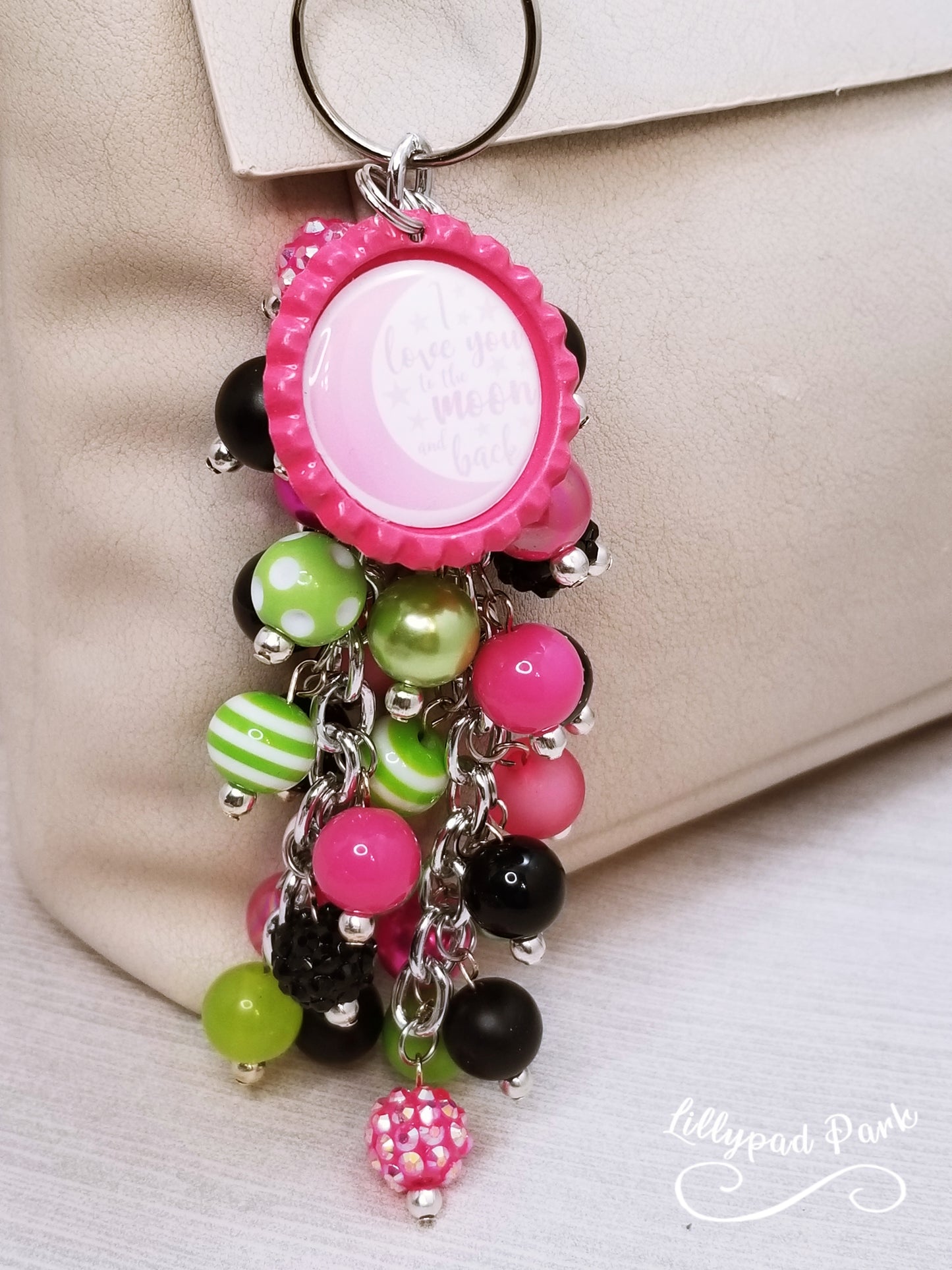 Love You To The Moon And Back Purse Charm