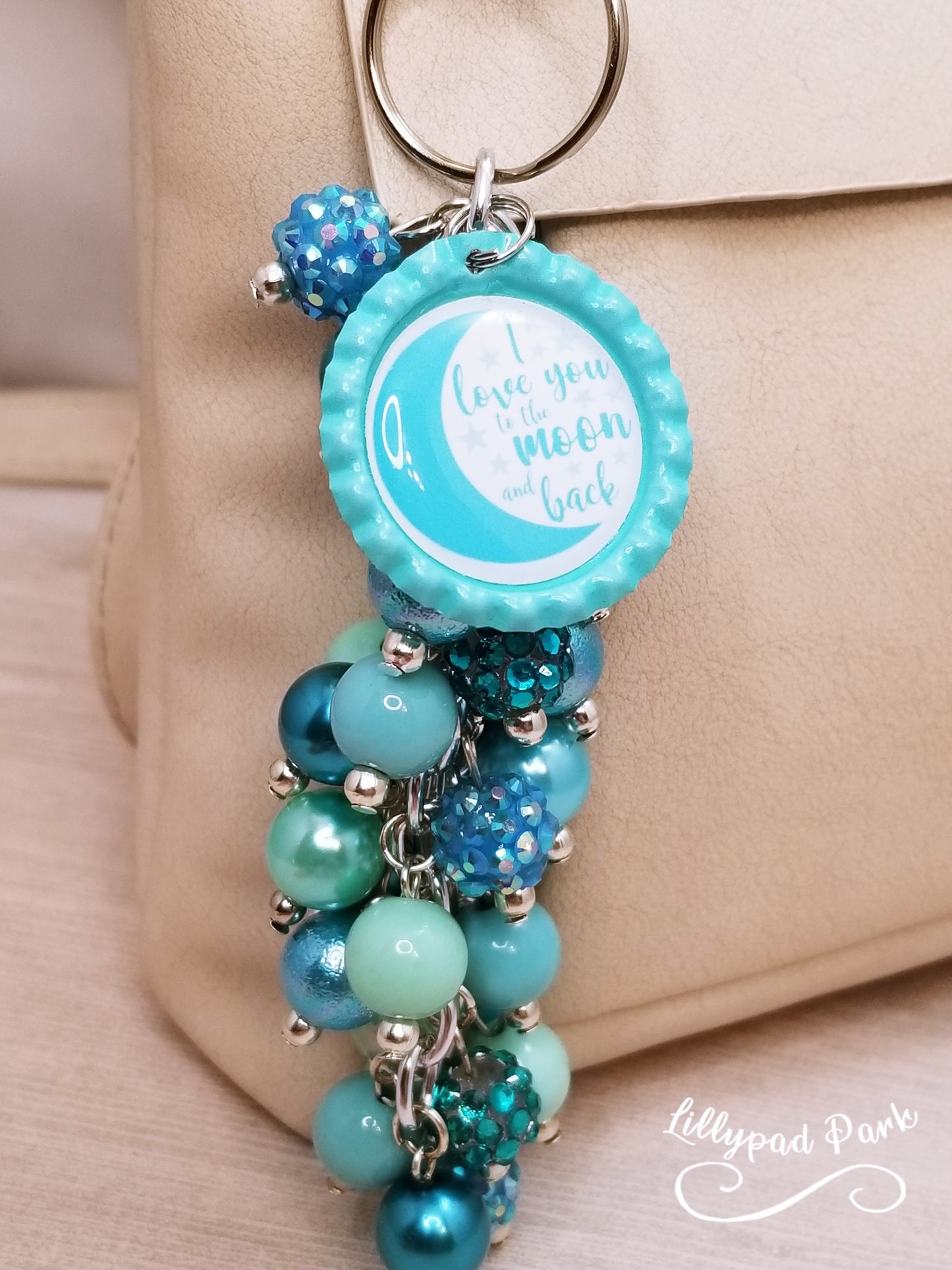 Handmade Beaded Purse Charm or Bag Charm that dangles like a keychain